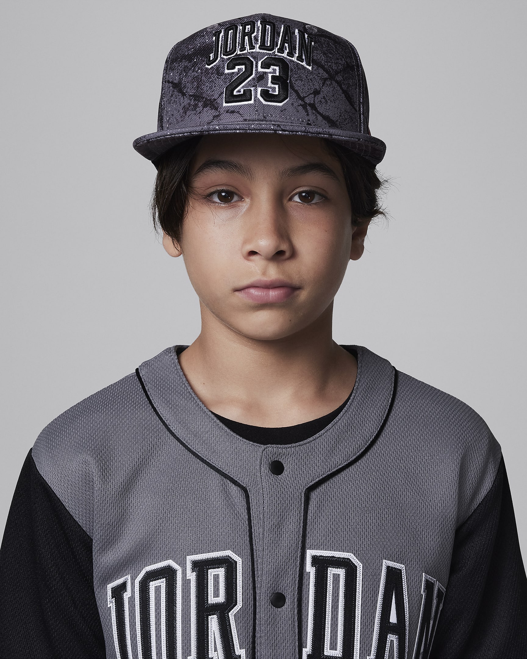 Jordan Jersey Flat Brim Cap Gorra - Niño/a - Cement Grey