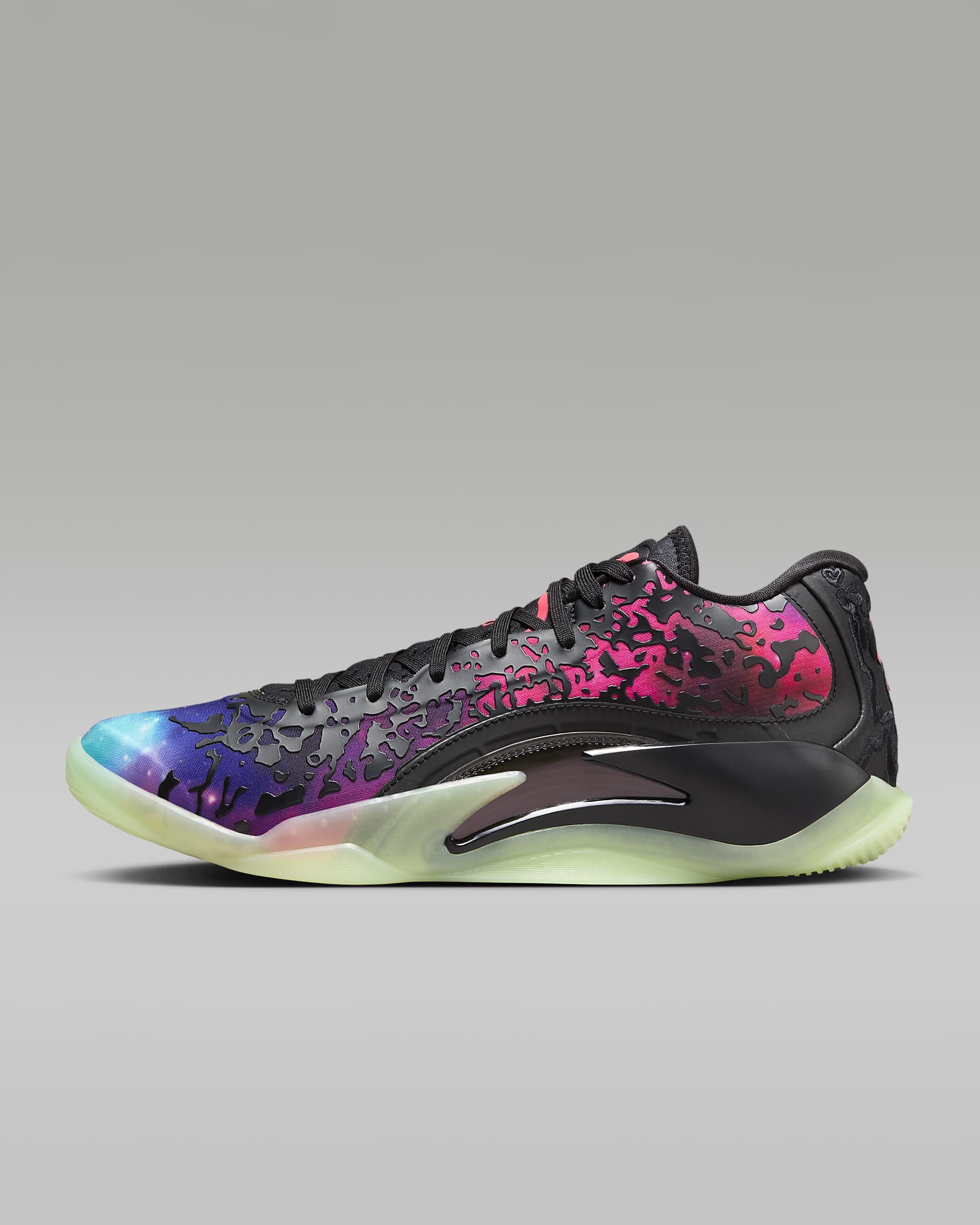 Zion 3 Basketball Shoes - Black/Vivid Purple/Barely Volt/Solar Red