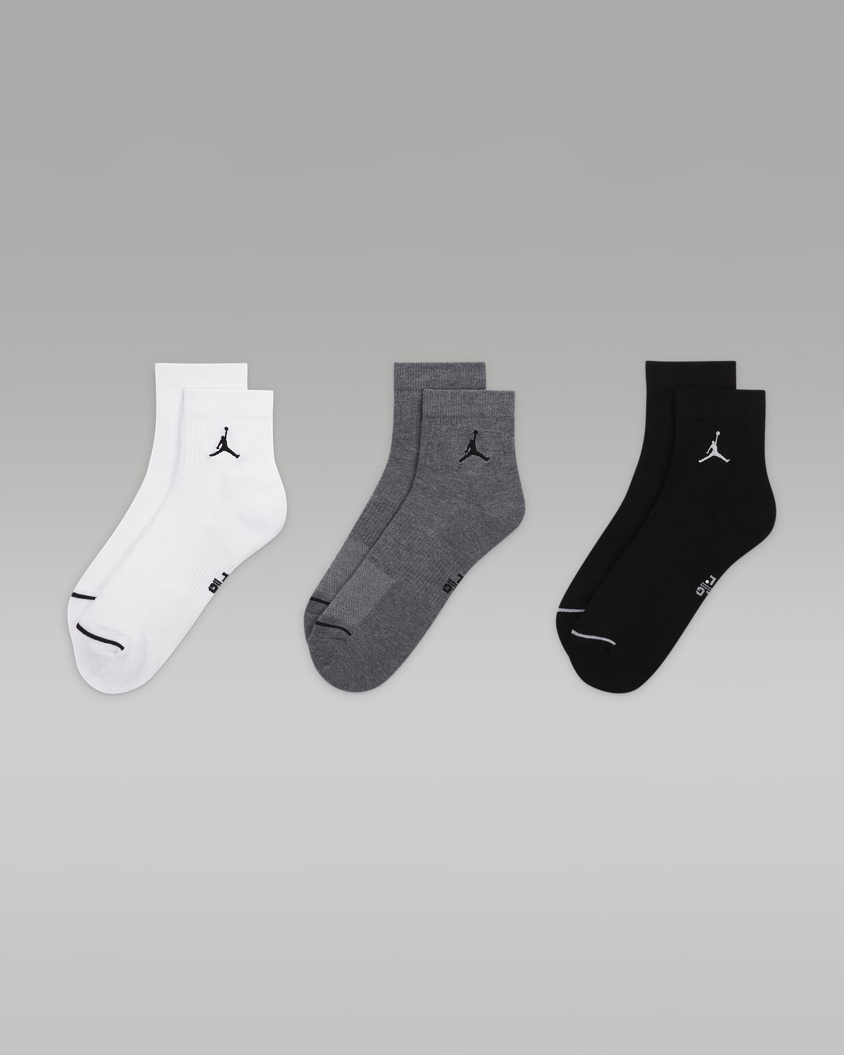 Jordan Everyday Calcetines hasta el tobillo (3 pares) - Multicolor