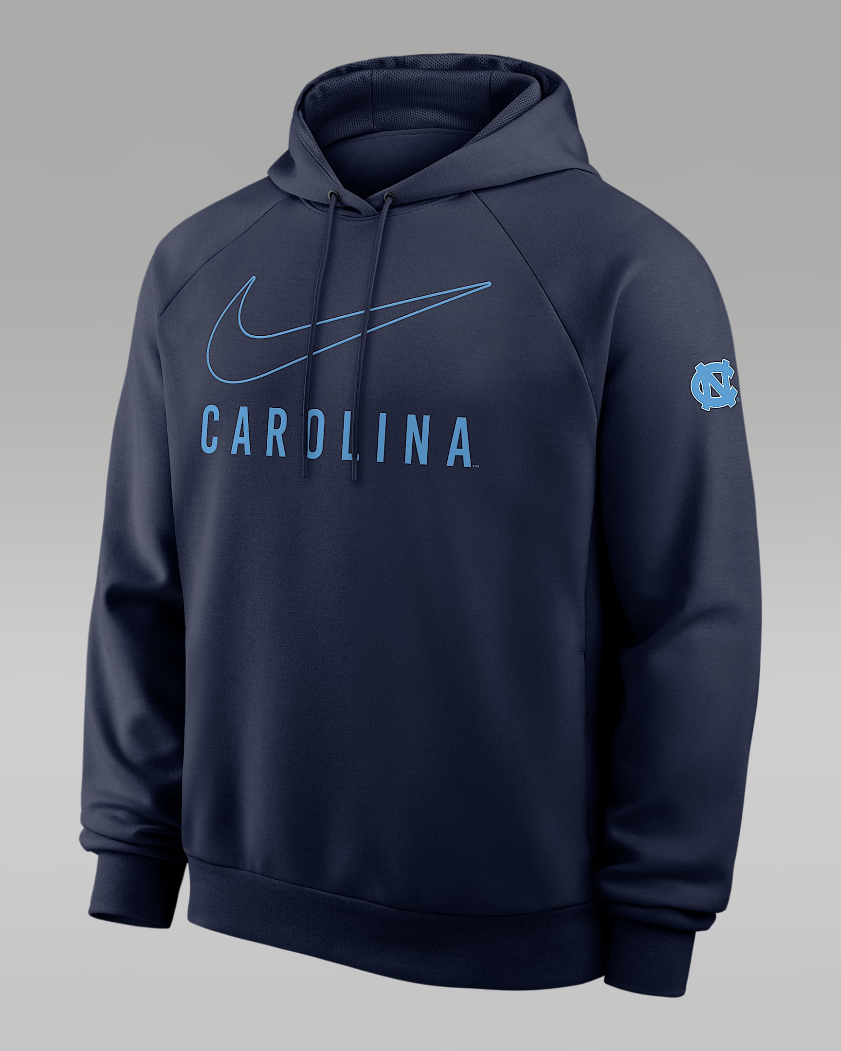 North Carolina Premium Performance Men's Nike Dri-FIT College Pullover Hoodie - Navy