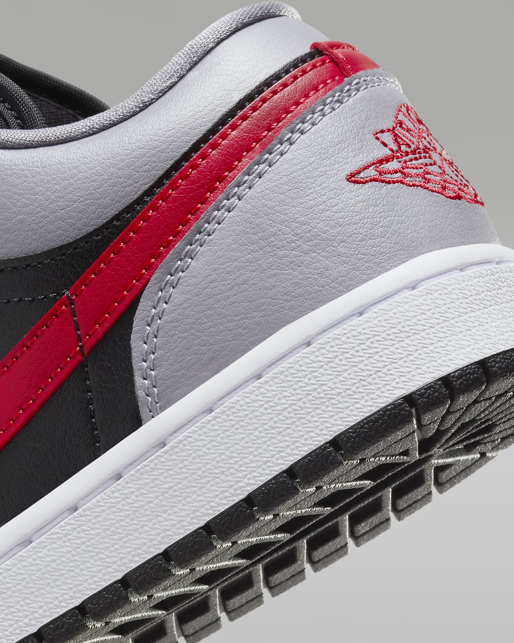 Air Jordan 1 Low Women's Shoes - Cement Grey/Black/White/Fire Red