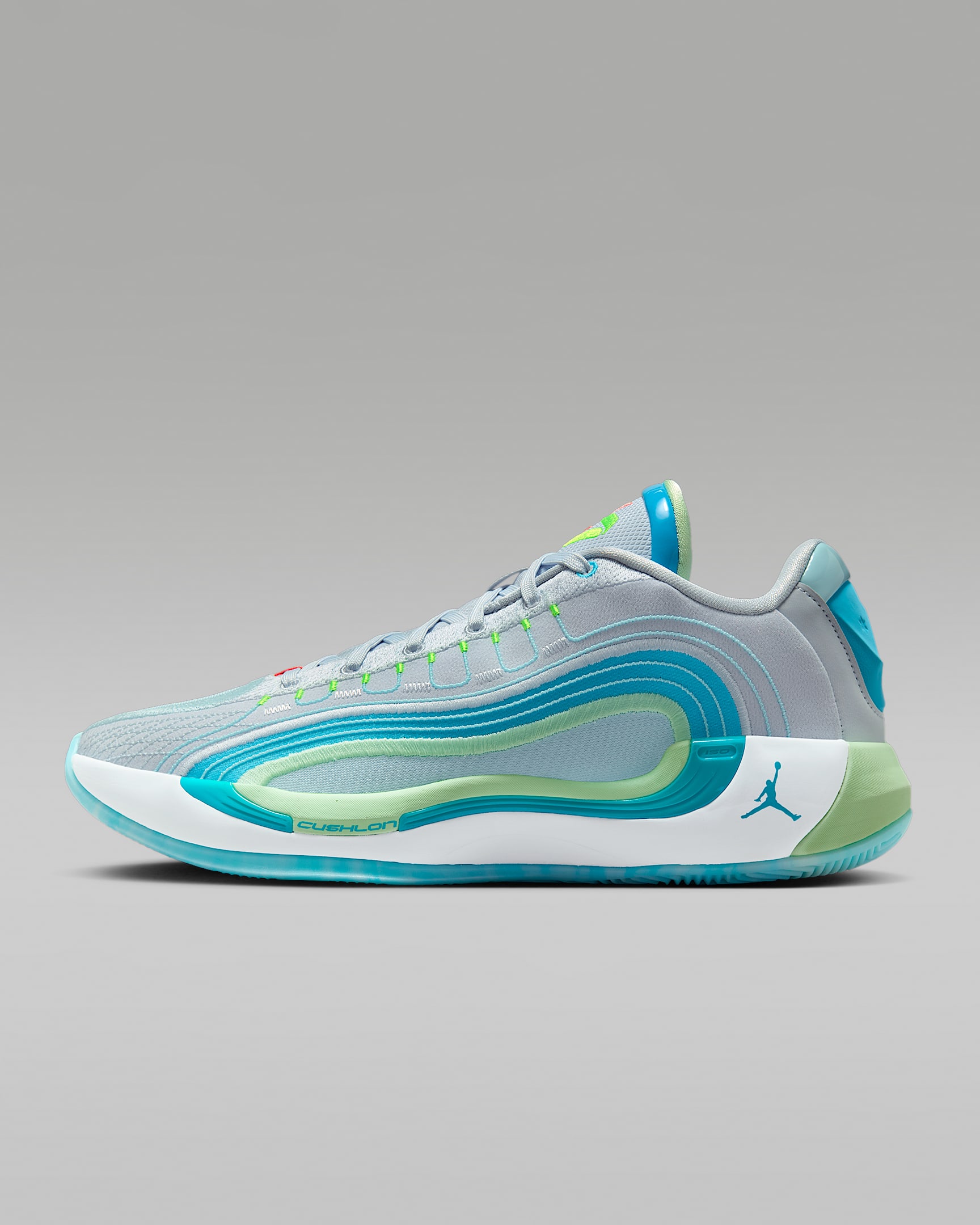 Luka 4 "Navigator" Basketball Shoes - Football Grey/Copa/Vapor Green/Laser Blue