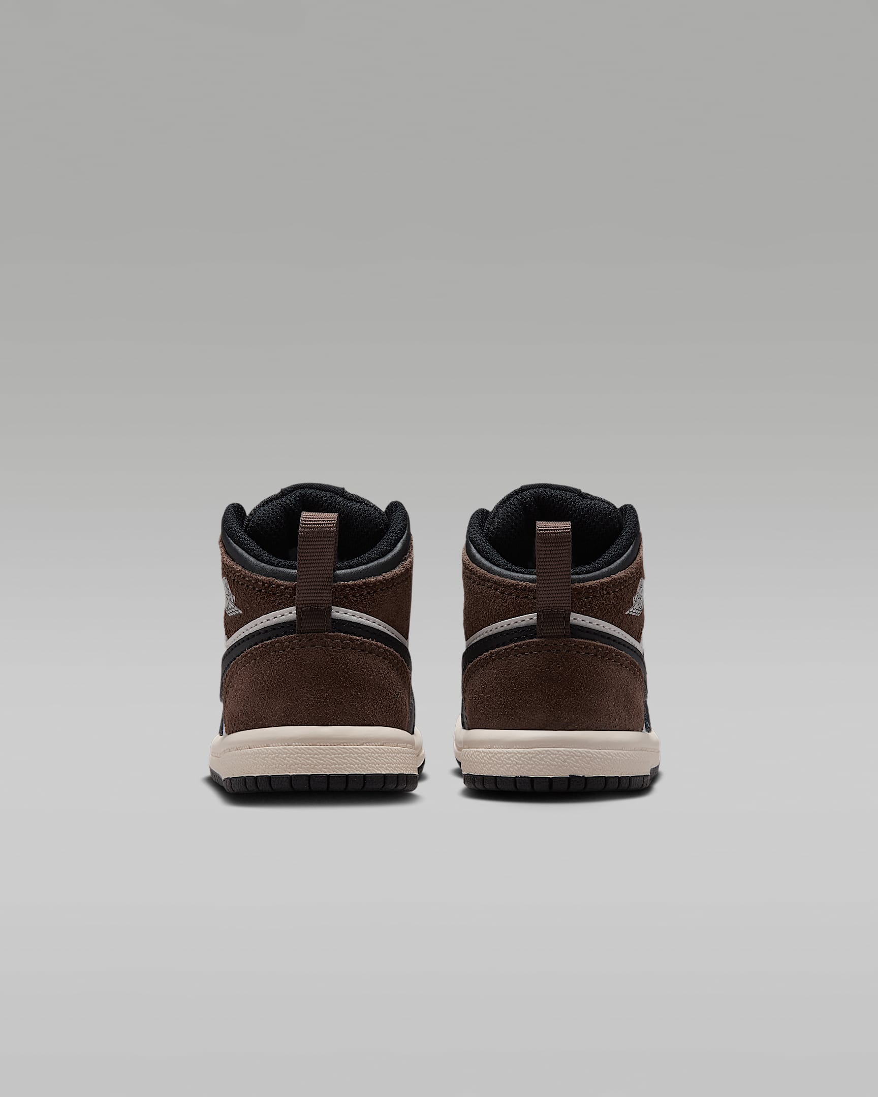 Jordan 1 Mid Baby/Toddler Shoes - Black/Palomino/University Red/Phantom