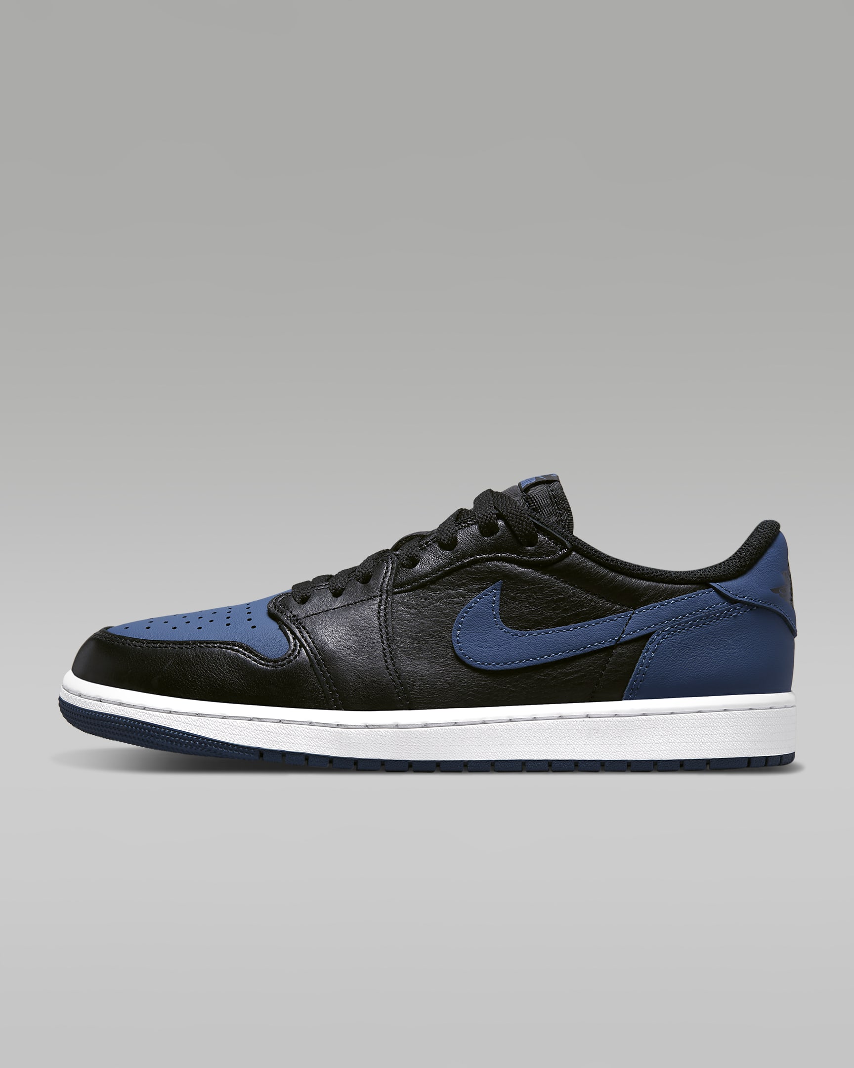 Air Jordan 1 Low OG Shoes - Black/White/Mystic Navy