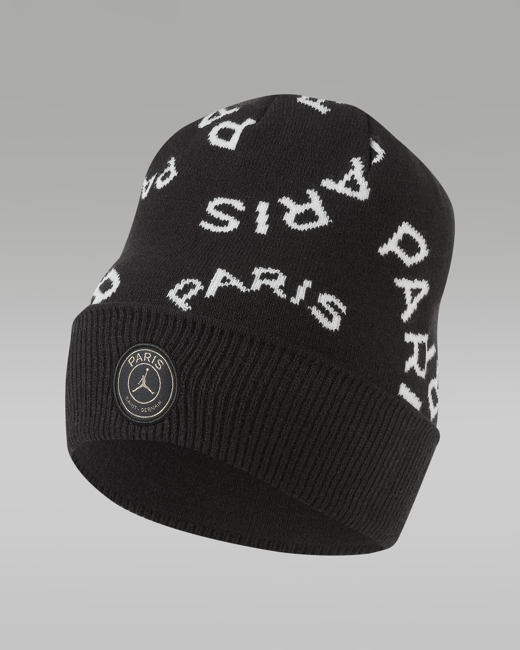 Paris Saint-Germain Cuffed Beanie - Black/White/Metallic Gold