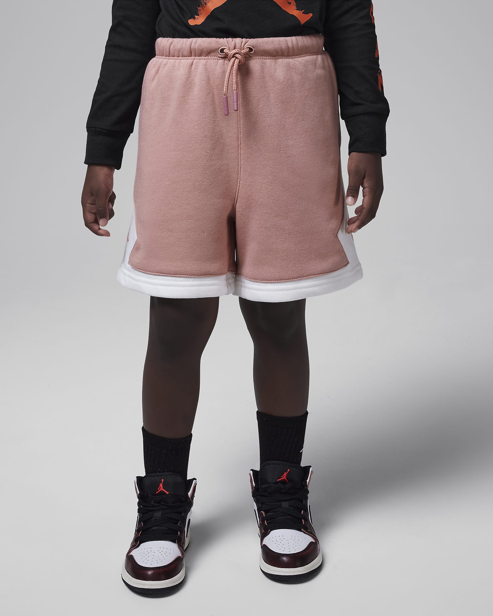 Shorts Brooklyn de tejido Fleece con gráfico para niños talla grande Jordan Paris Saint-Germain - Rosa óxido