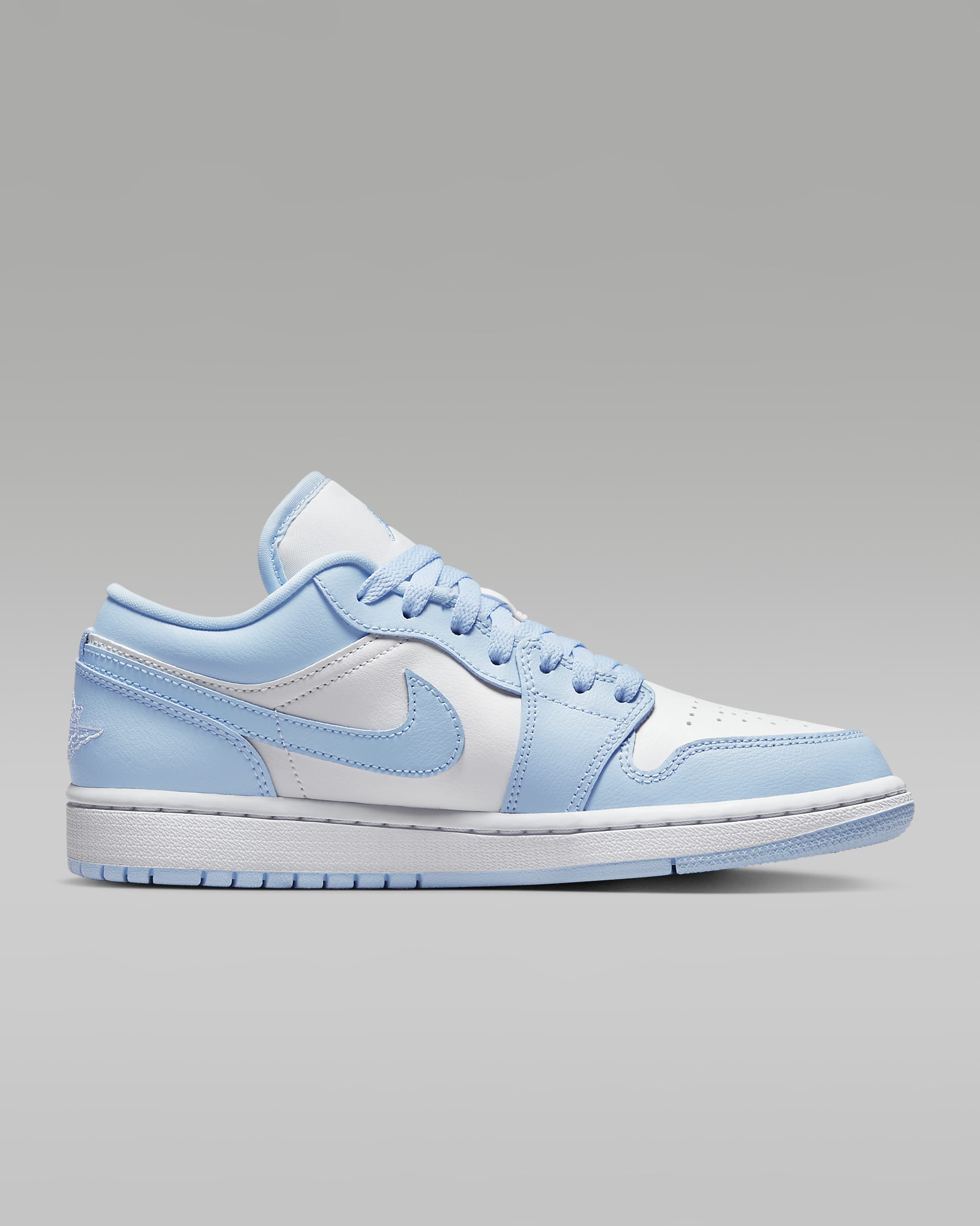 Air Jordan 1 Low Women's Shoes - White/Ice Blue