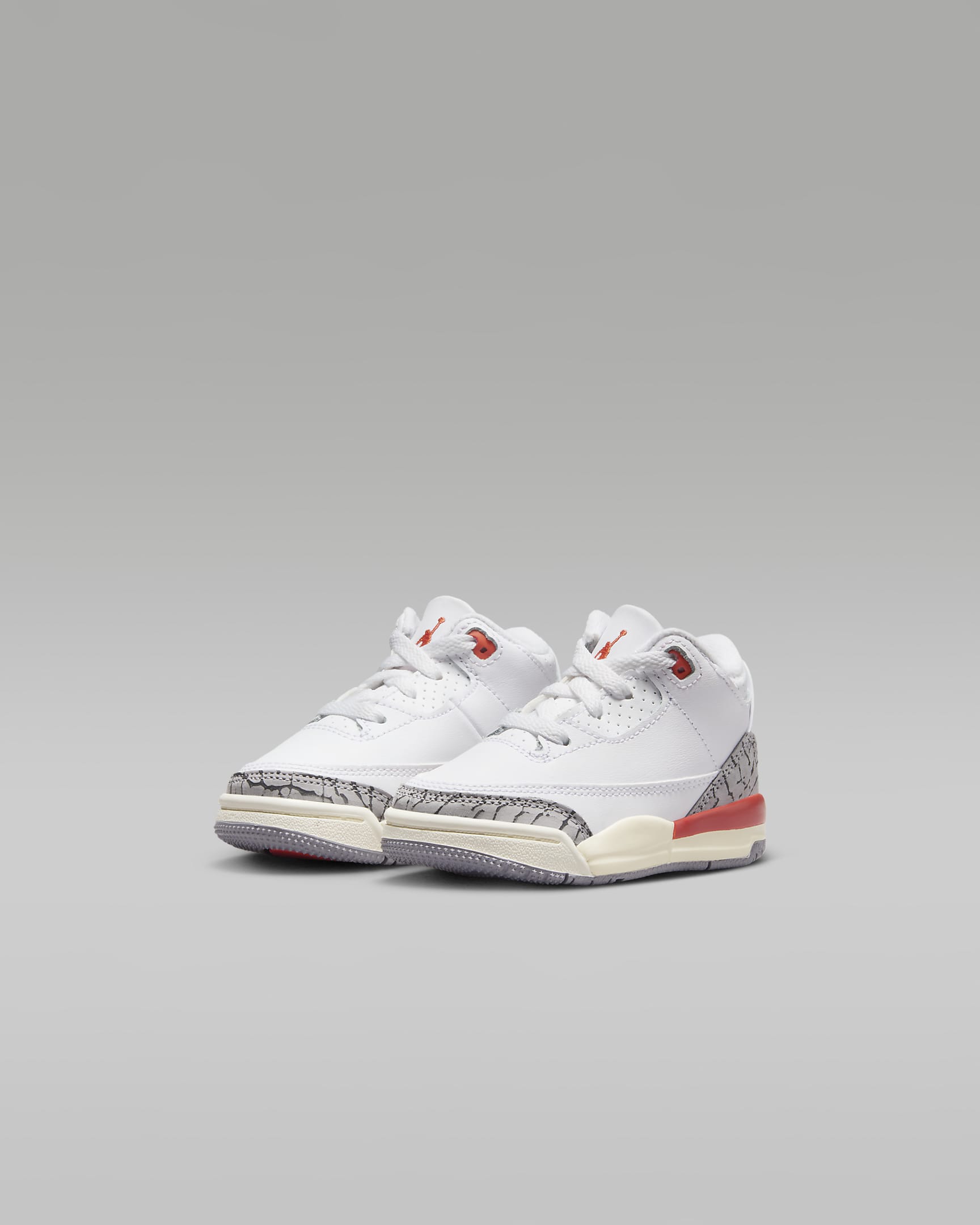 Jordan 3 Retro Baby/Toddler Shoes - White/Sail/Cement Grey/Cosmic Clay