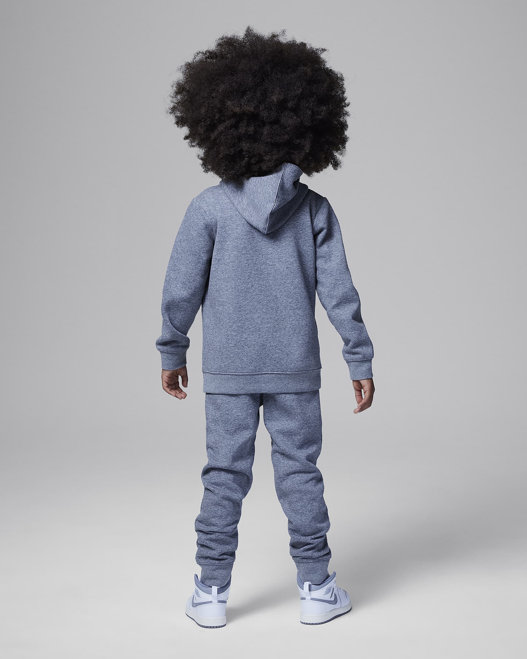 Ensemble deux pièces avec sweat à capuche Jordan MJ Essentials Fleece Pullover Set pour enfant - Carbon Heather