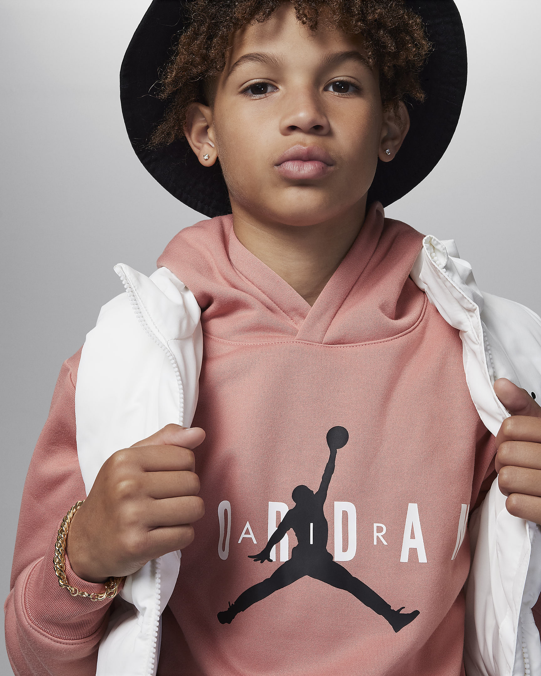 Jordan Older Kids' Pullover Hoodie - Red Stardust