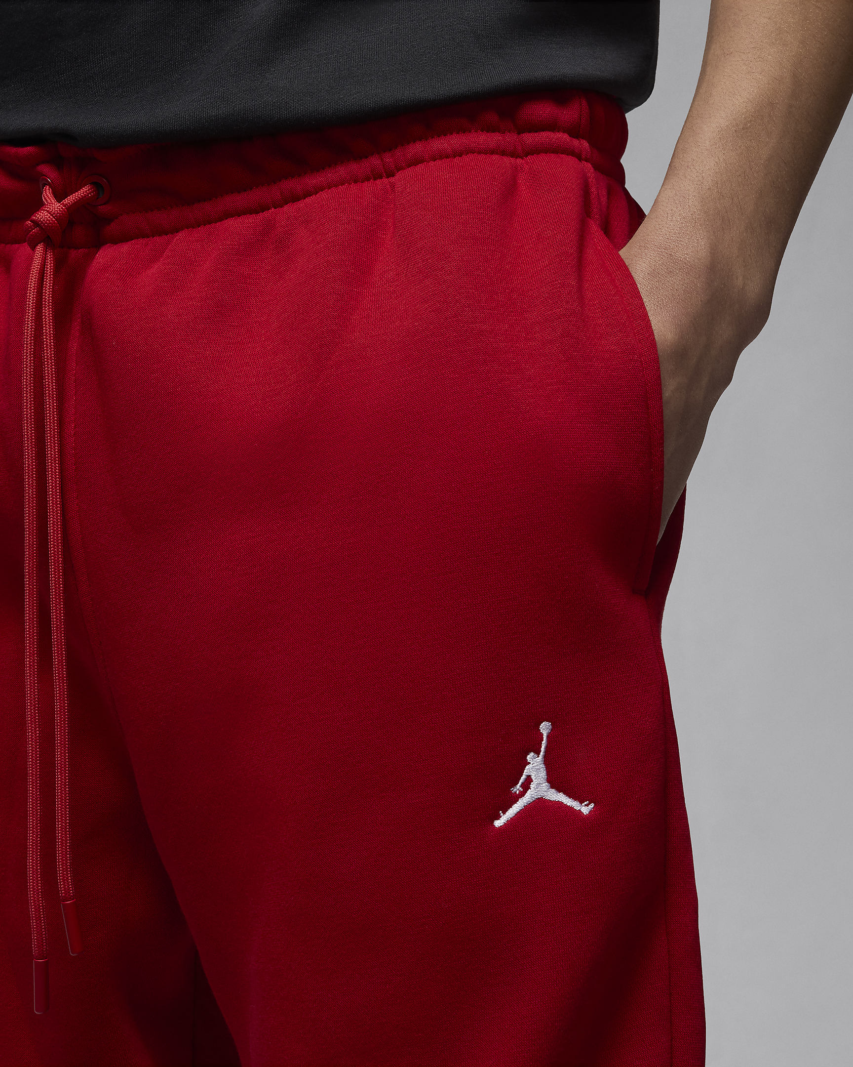 Jordan Brooklyn Fleece Men's Trousers - Gym Red/White