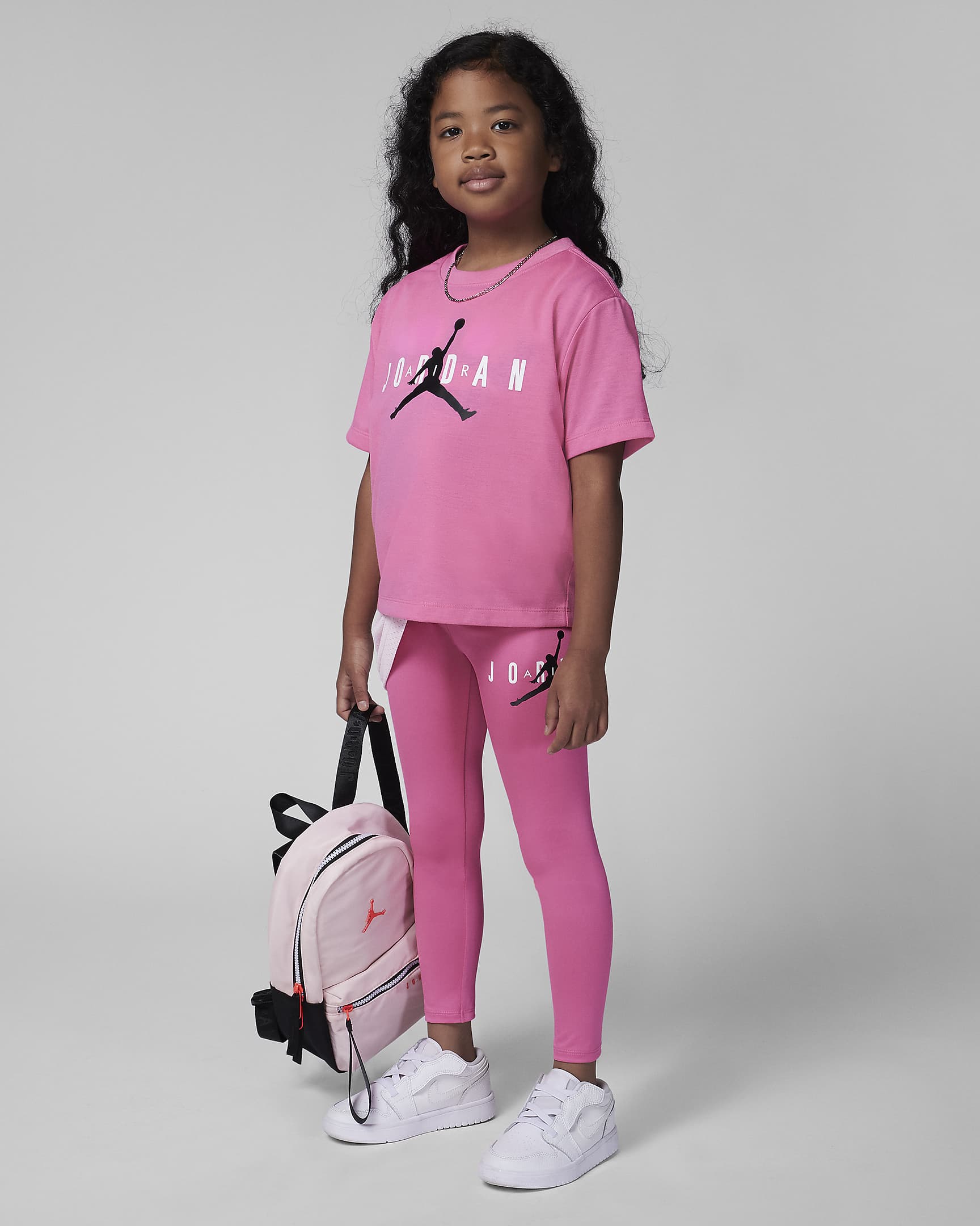 Jordan nachhaltiges Leggings-Set für jüngere Kinder - Pinksicle