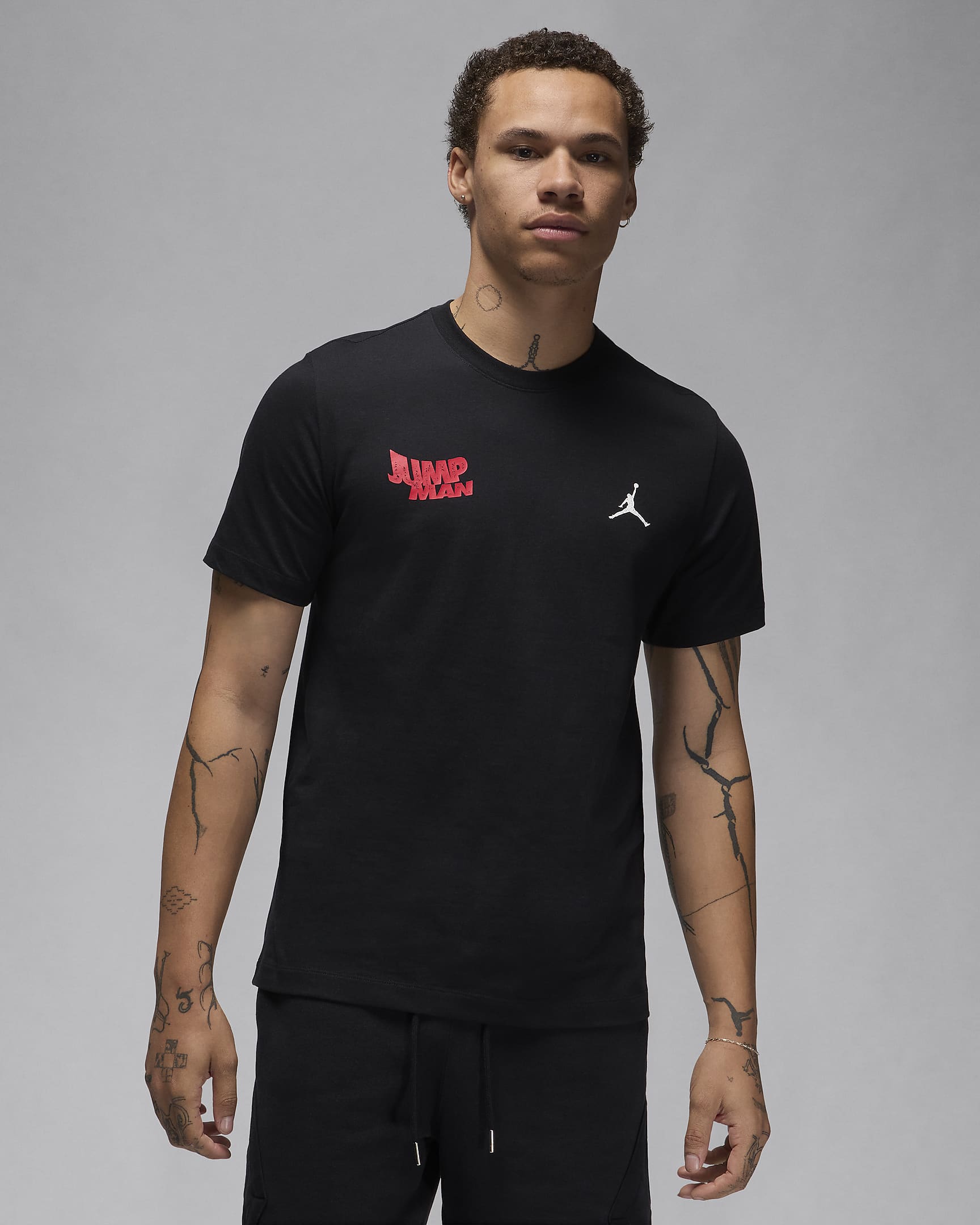 T-shirt Jordan Brand pour Homme - Noir/Gym Red/Blanc