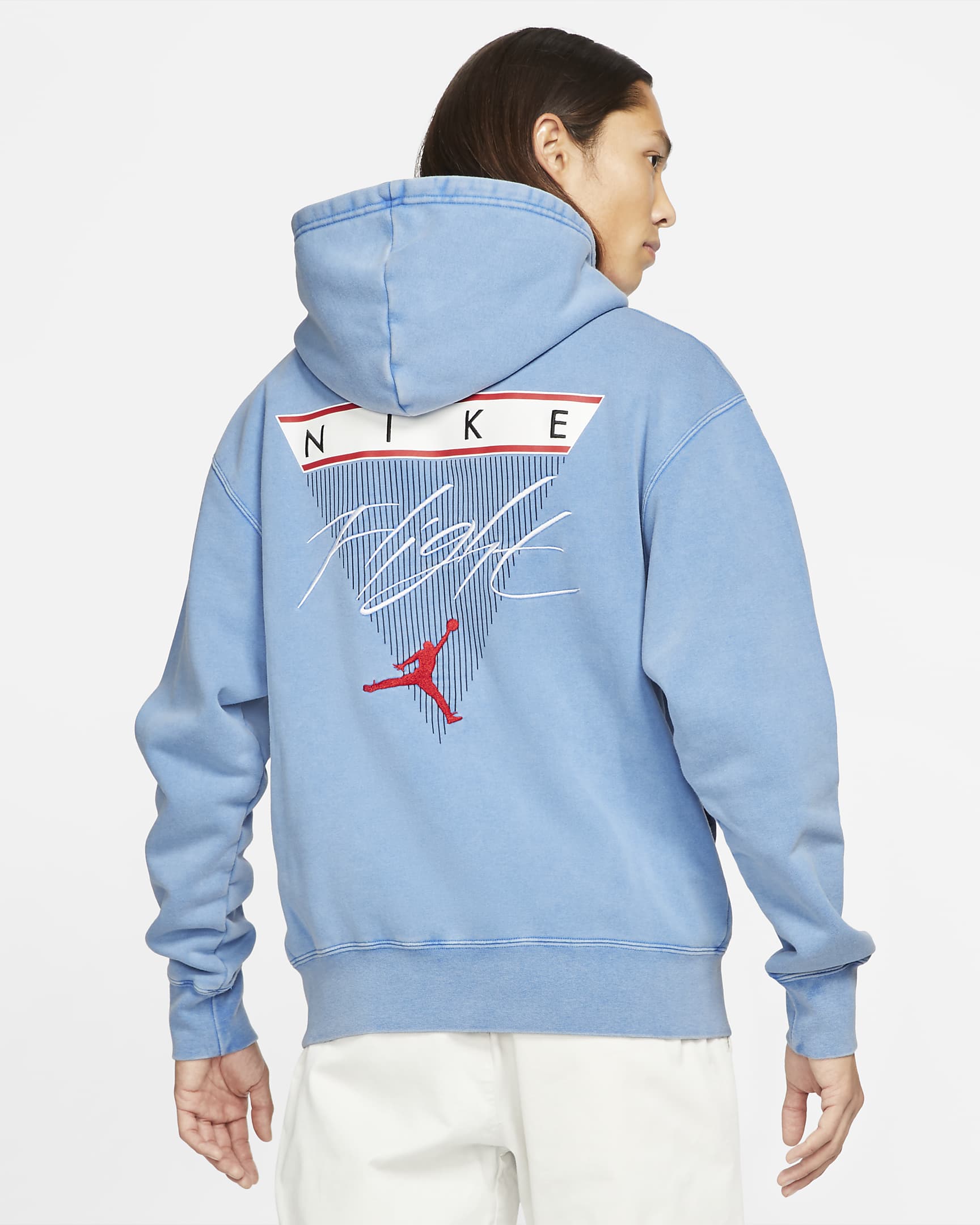 Jordan Flight Fleece Men's Graphic Pullover Hoodie - Signal Blue