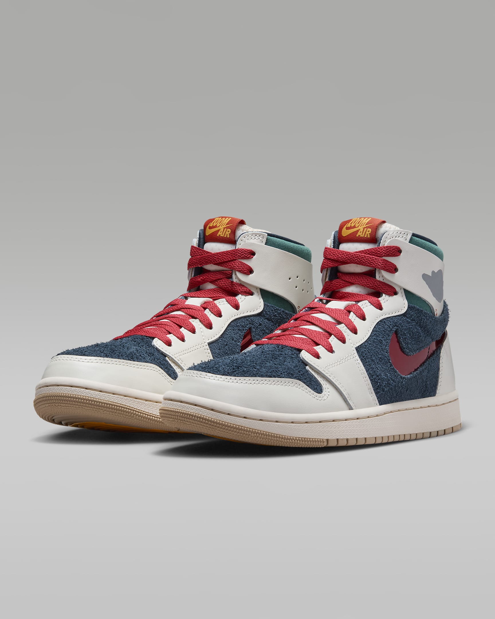 Air Jordan 1 Zoom CMFT 2 SE "YW" Women's Shoes - Pale Ivory/Armory Navy/University Gold/Dragon Red