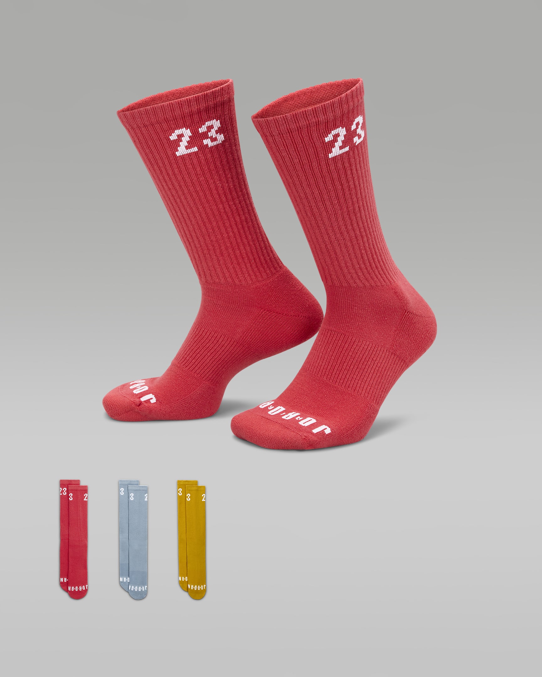 Jordan Essentials Crew Socks (3 Pairs) - Multi-Colour