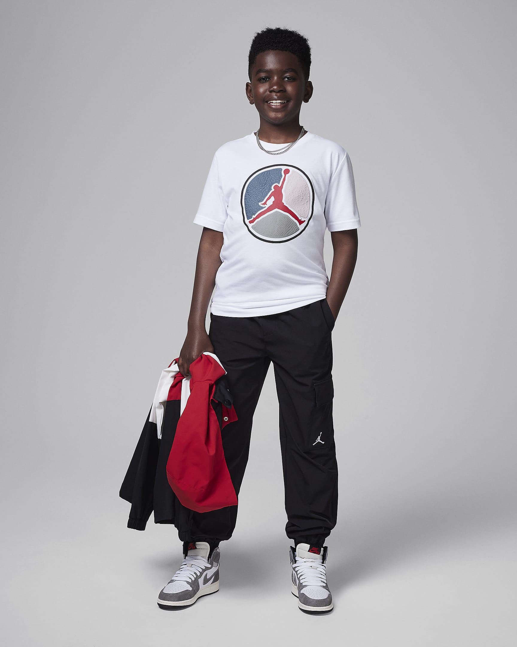 Air Jordan Ring-T-Shirt (ältere Kinder) - Weiß