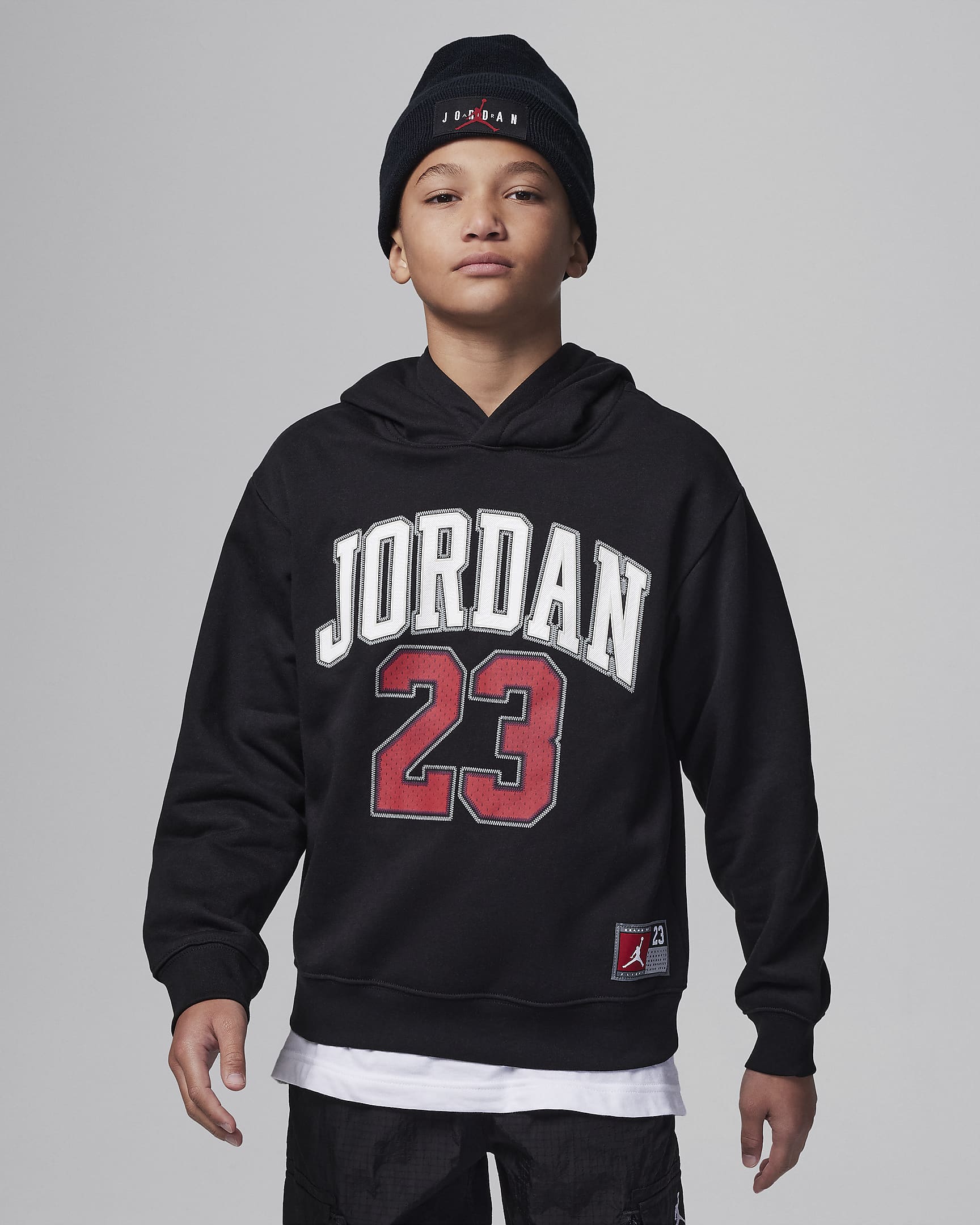 Jordan Fleece Pullover Hoodie Older Kids Hoodie - Black