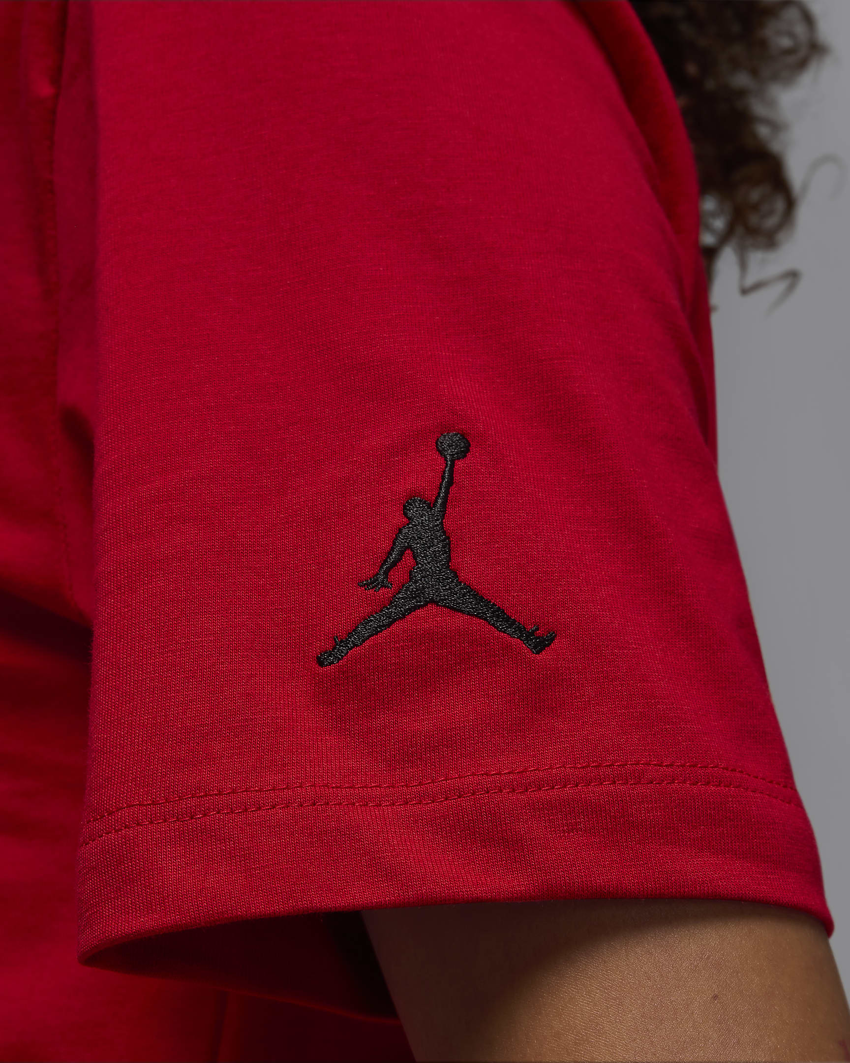 Jordan Air Men's T-Shirt - Gym Red/Black/Black