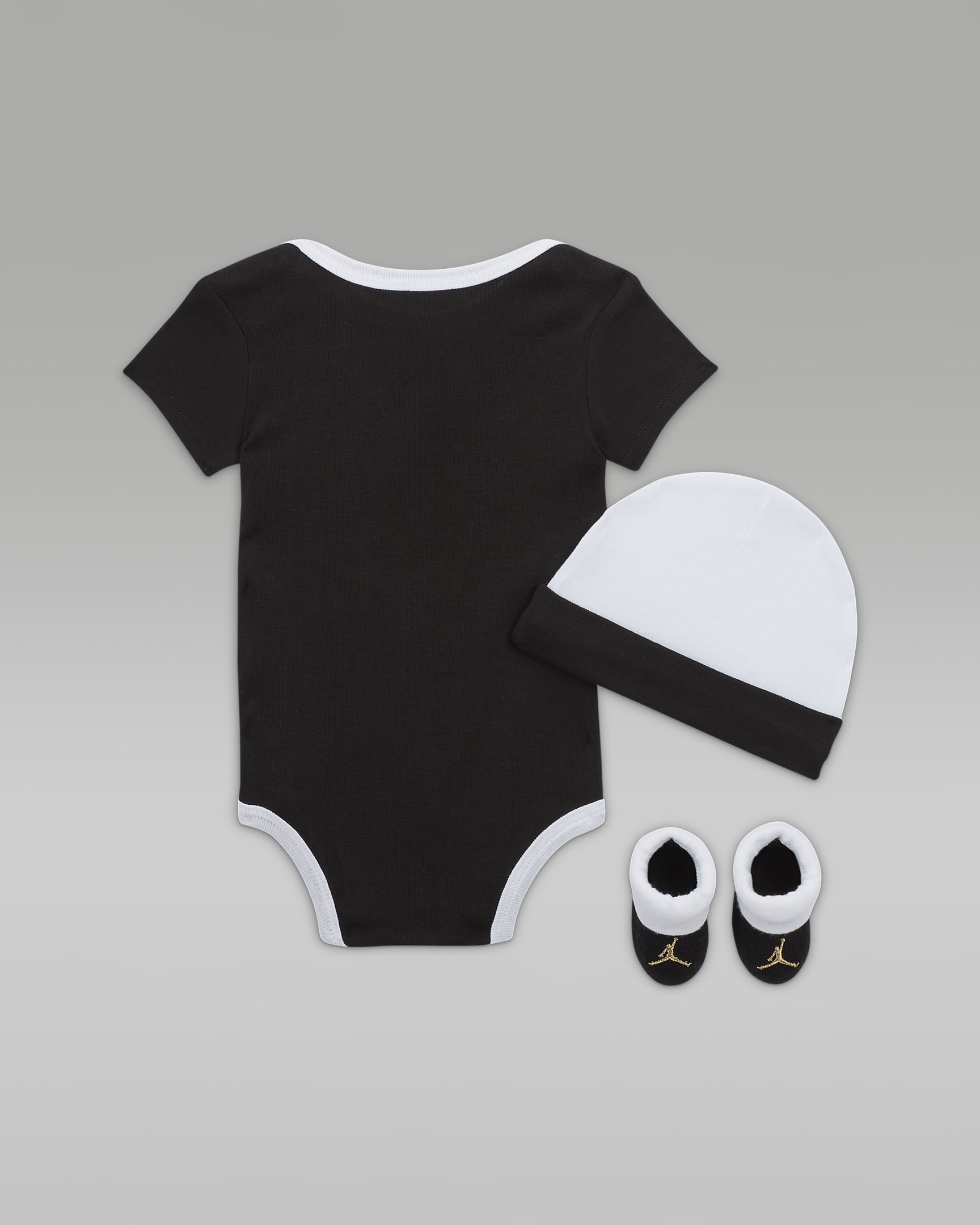 Jordan Holiday Shine 3-Piece Boxed Set dreiteiliges Bodysuit-Set für Babys - Schwarz