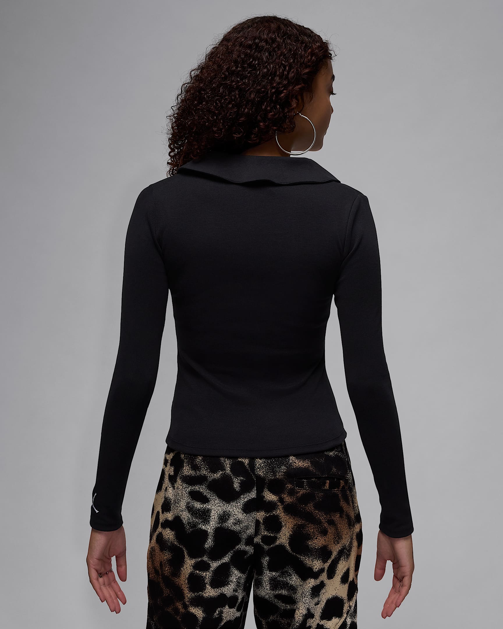 Madelia V Neck L S Knit Top Black main image 1