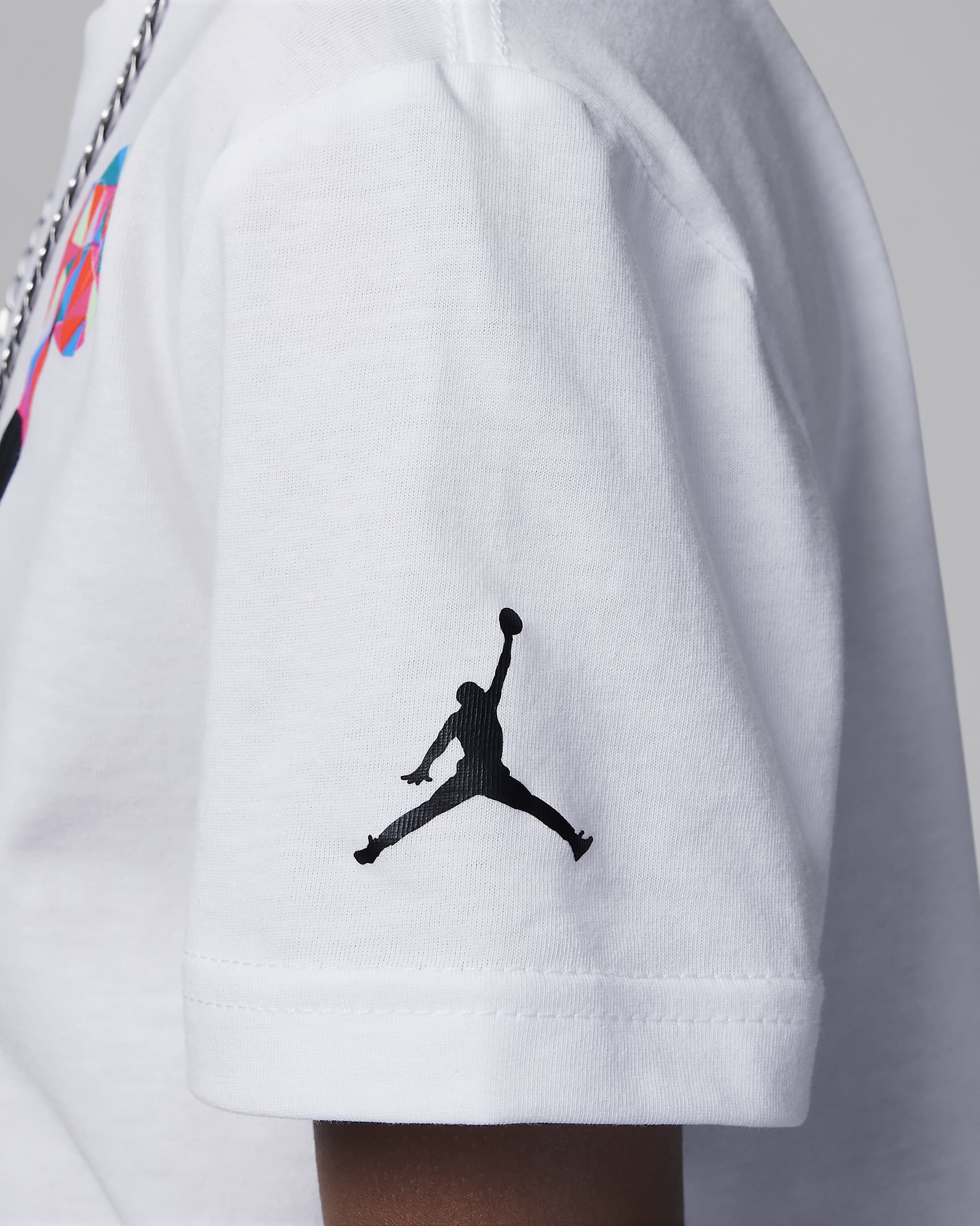 Playera con gráfico para niños talla pequeña Jordan Jumpman Heirloom - Blanco