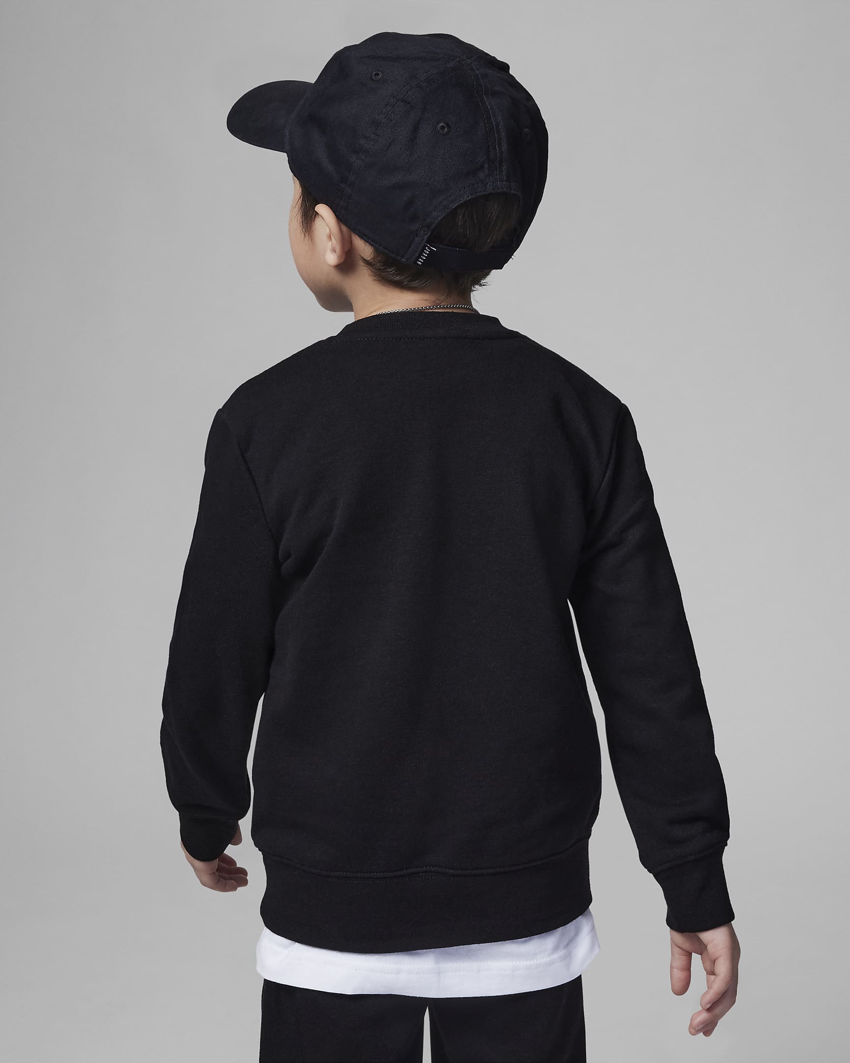 Jordan Essentials French Terry Crew Little Kids' Top - Black