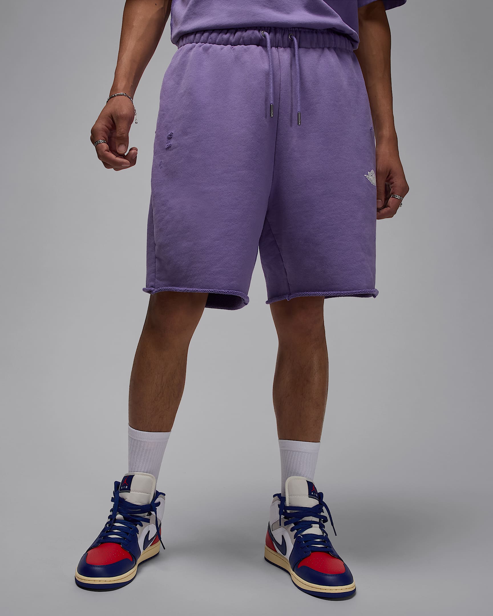 Air Jordan Rare Air Men's French Terry Shorts - Purple Earth/Sail