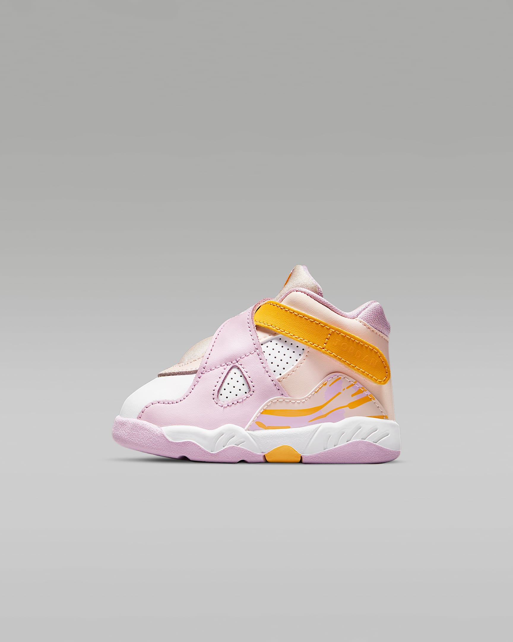 Jordan 8 Retro Infant/Toddler Shoes - Orange Pearl/White/University Gold/Light Arctic Pink