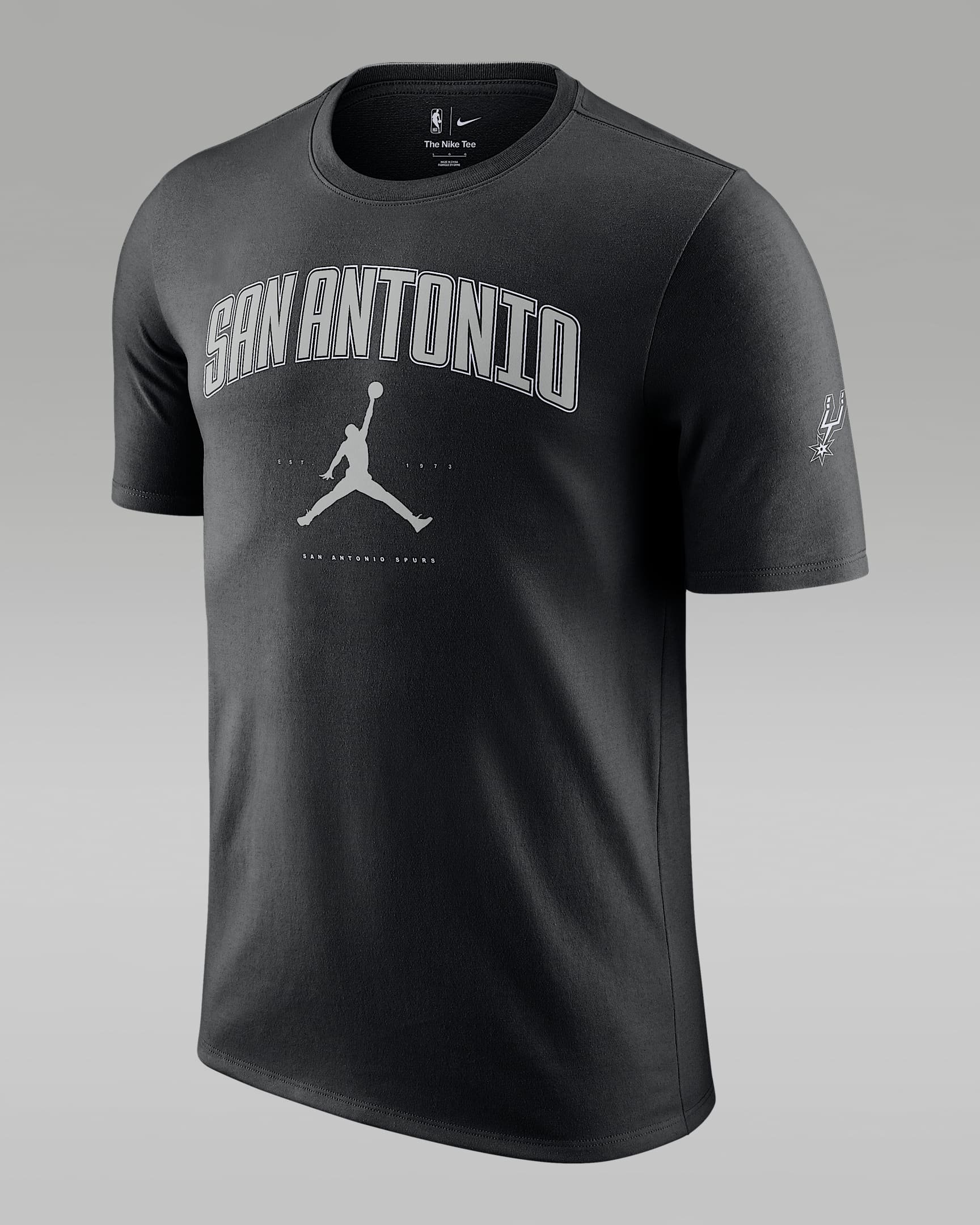 Playera Jordan NBA para hombre San Antonio Spurs Essential - Negro