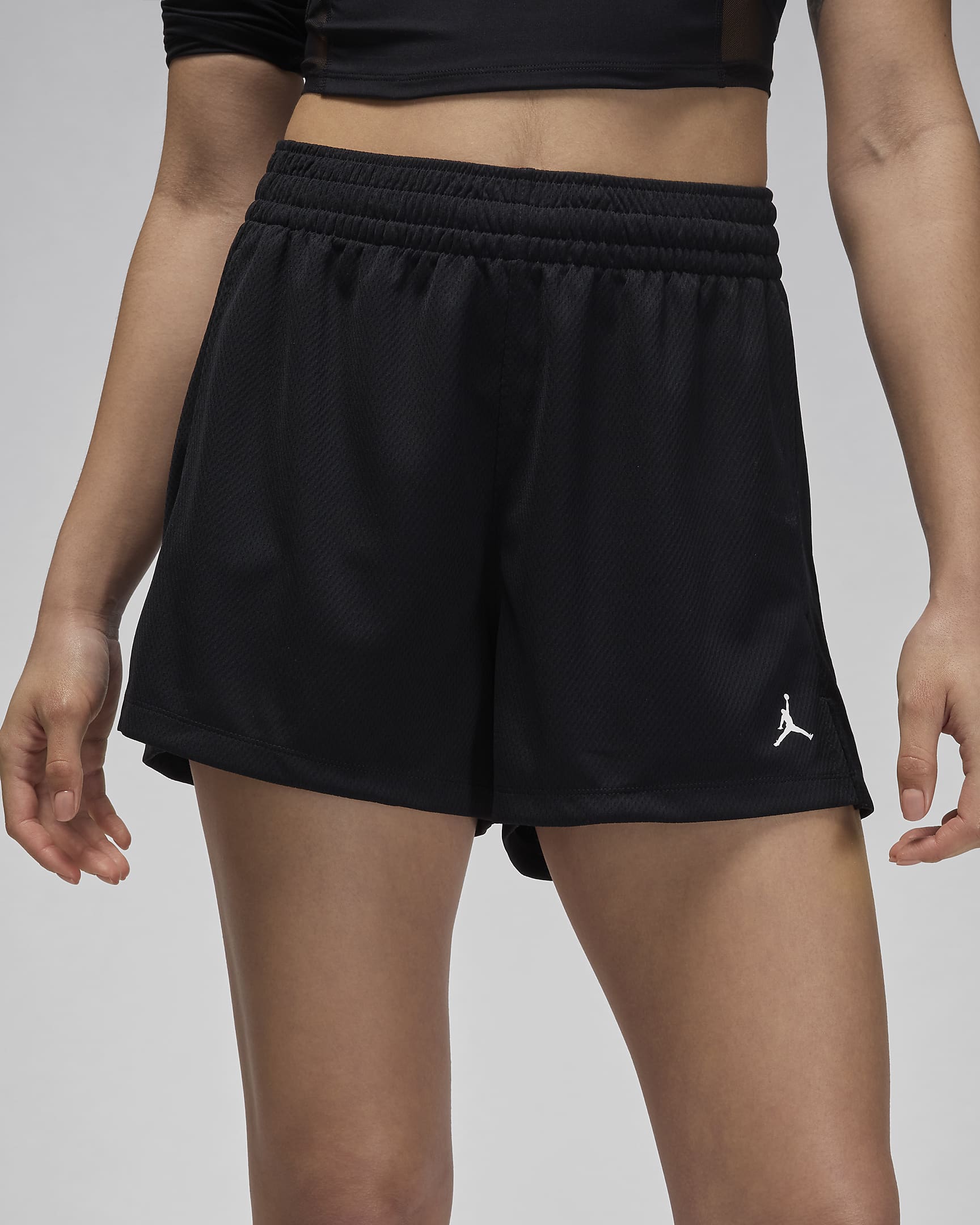 Short en mesh Jordan Sport pour femme - Noir/Blanc