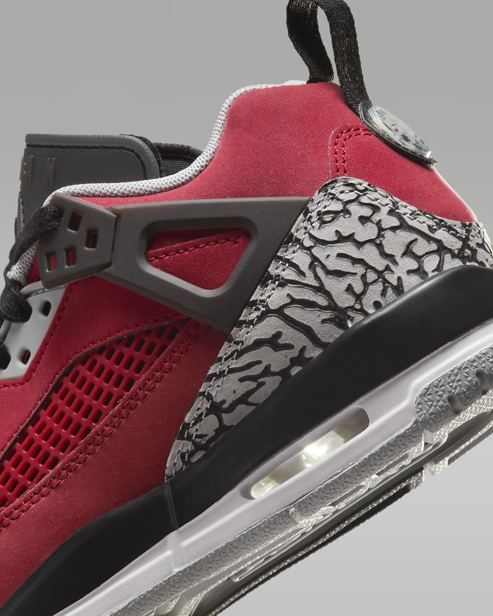 Jordan Spizike Low Older Kids' Shoes - Gym Red/Wolf Grey/Cool Grey/Black