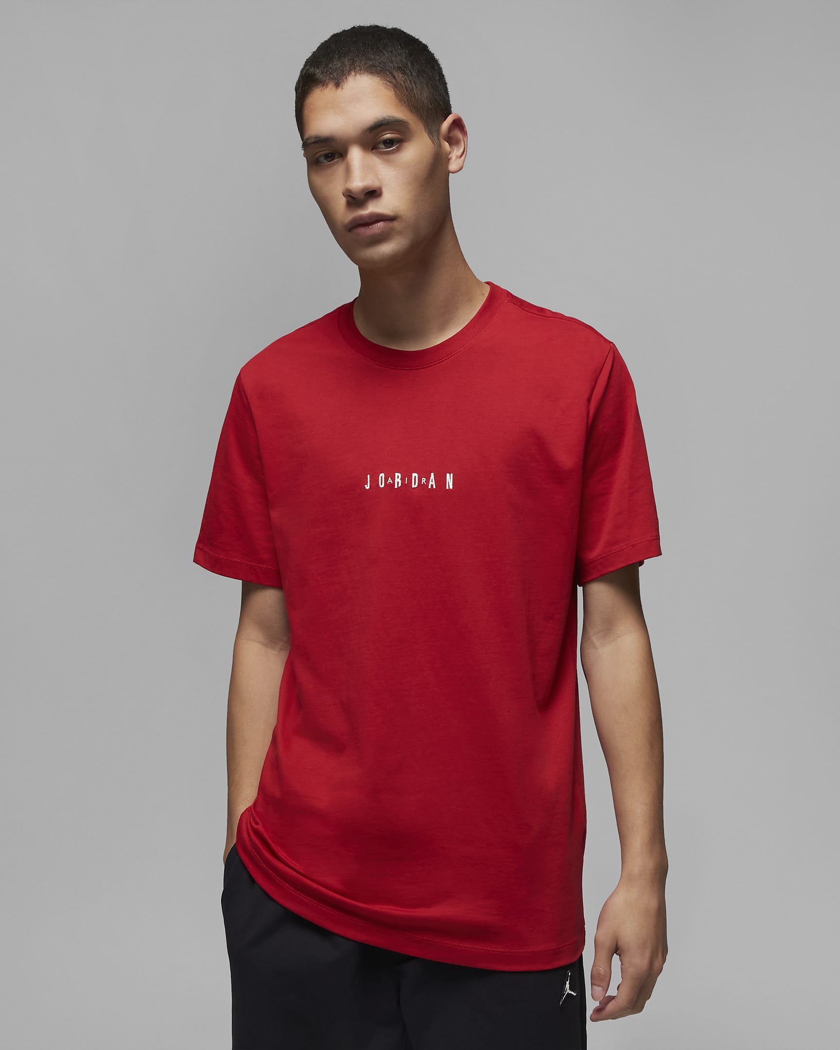 Jordan Air Men's T-Shirt - Gym Red/Sail/Sail