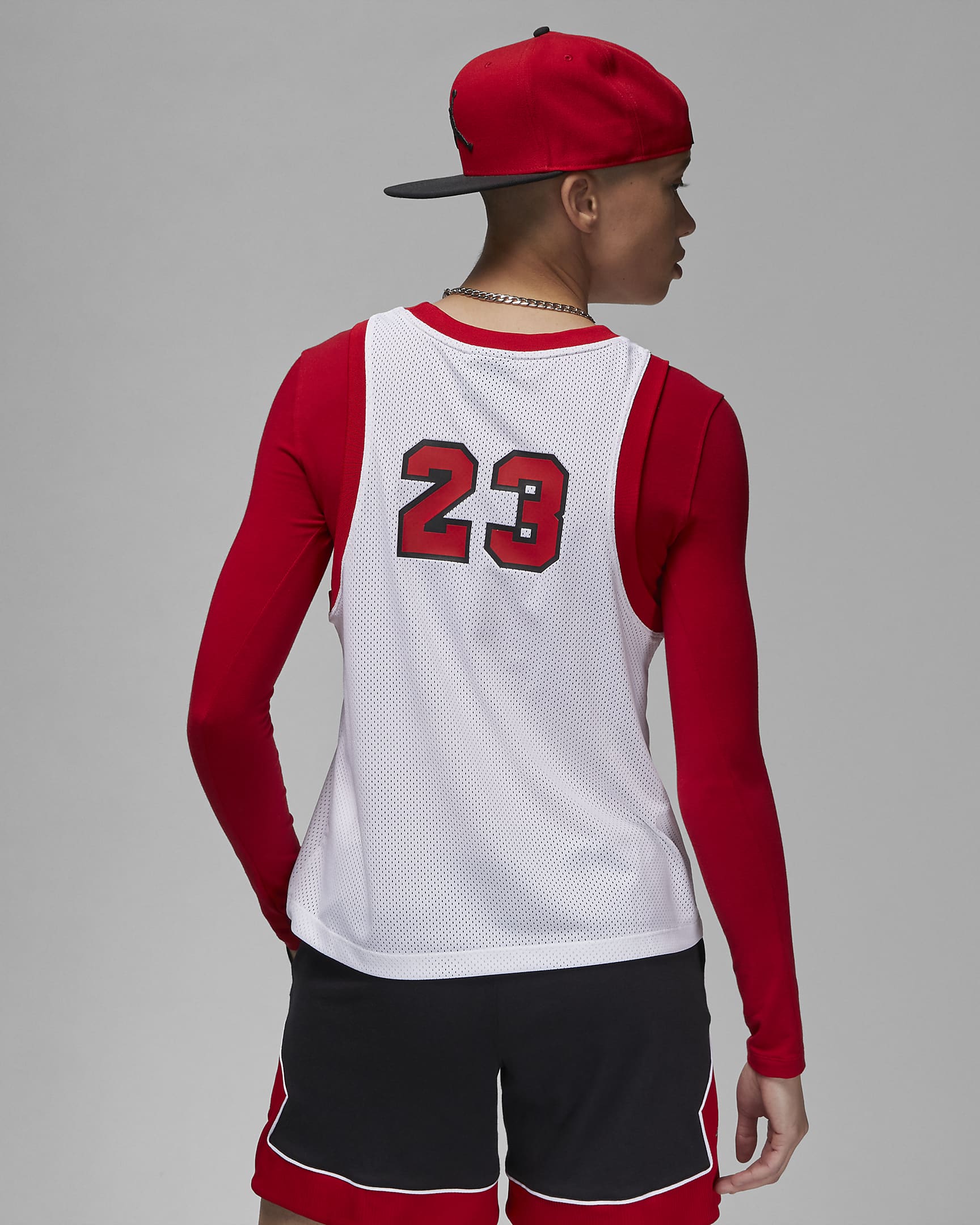 Jordan Camiseta - Mujer - Blanco/Gym Red