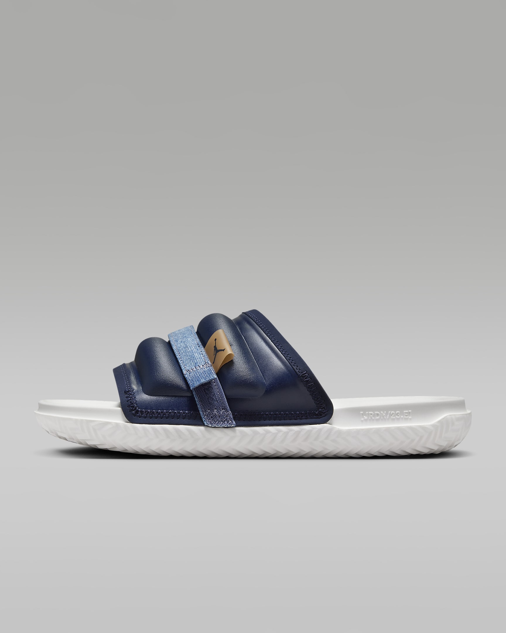 Jordan Super Play Men's Slides - Obsidian/Dutch Blue/Gum Medium Brown/Obsidian