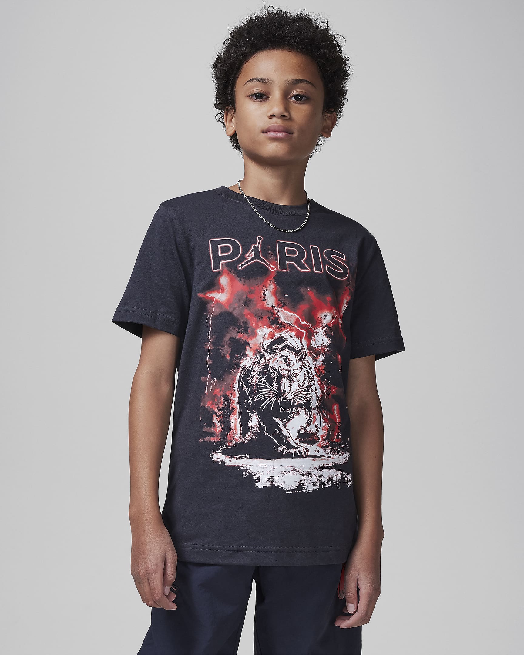 Jordan Big Kids' Lightning Paris Saint-Germain T-Shirt - Off Noir