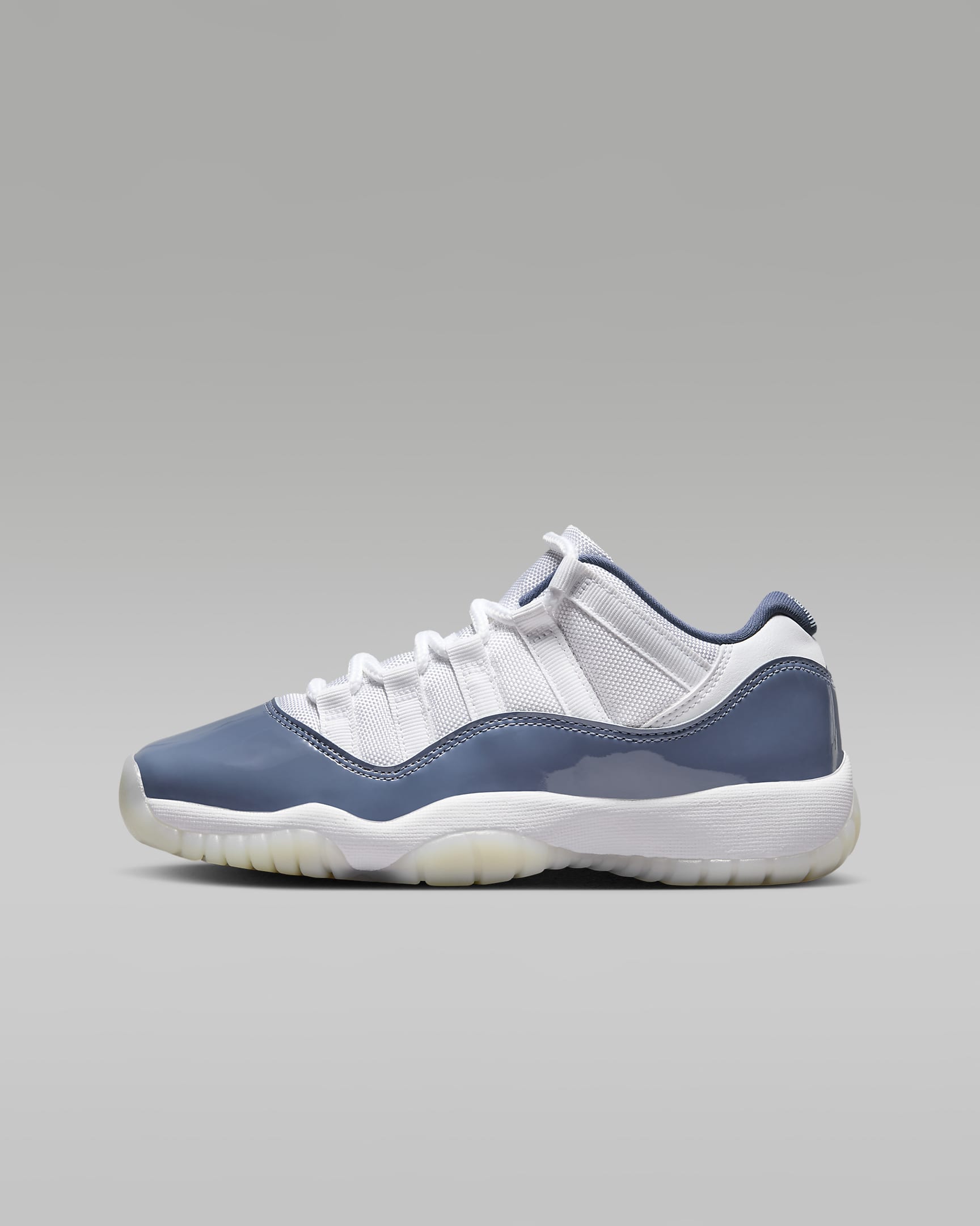 Air Jordan 11 Retro Low "Diffused Blue" Big Kids' Shoes - White/Diffused Blue/Football Grey/Midnight Navy