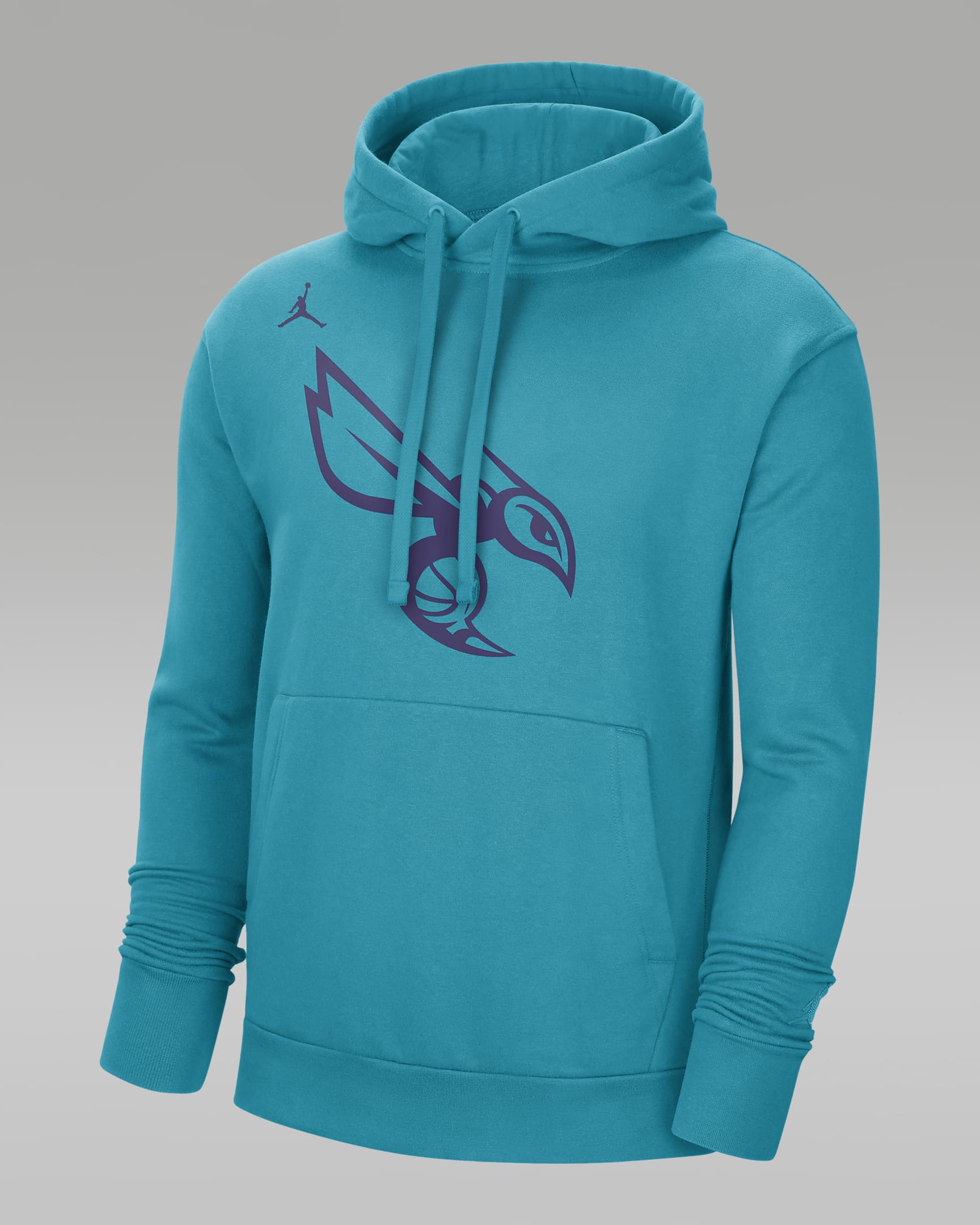 Charlotte Hornets Essential Men's Jordan NBA Fleece Pullover Hoodie - Rapid Teal