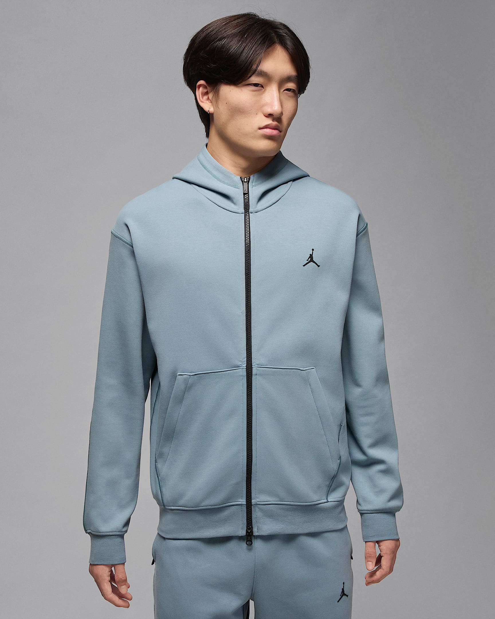 Sweat à capuche et zip Dri-FIT Jordan Sport Hoop Fleece pour homme - Aviator Grey/Noir/Noir