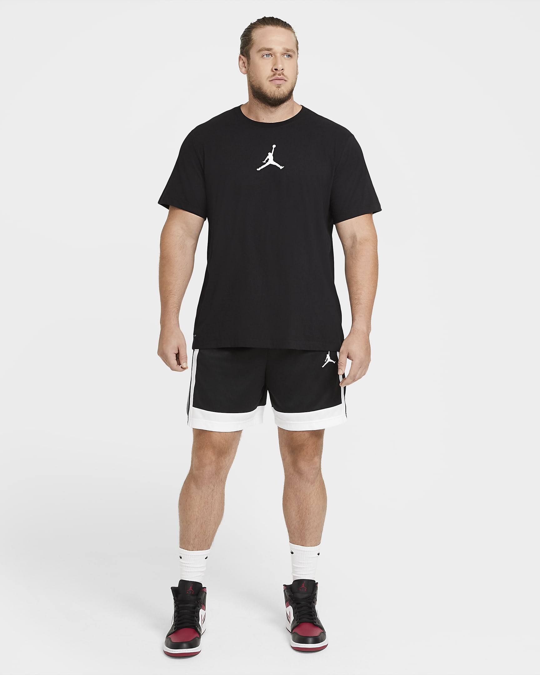 Jordan Jumpman T-skjorte for herre - Svart/Hvit