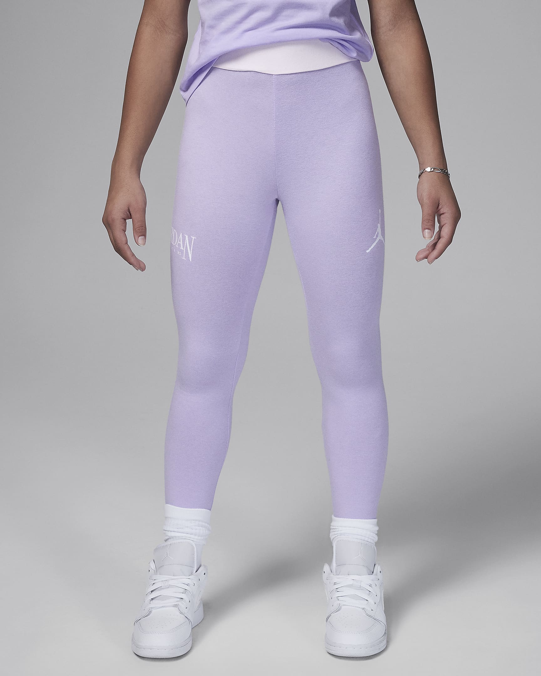 Jordan Fundamentals Big Kids' Leggings - Violet Mist