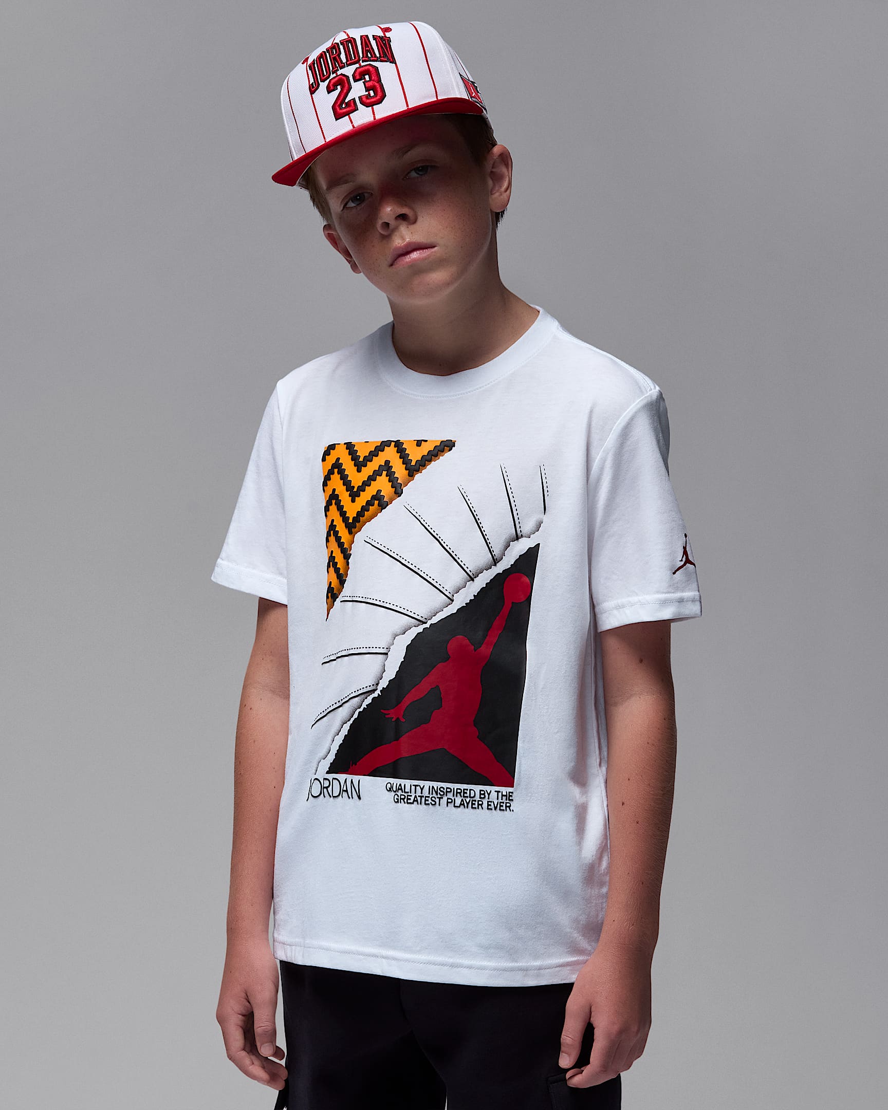 Jordan Big Kids' '24 Retro Taxi T-Shirt - White