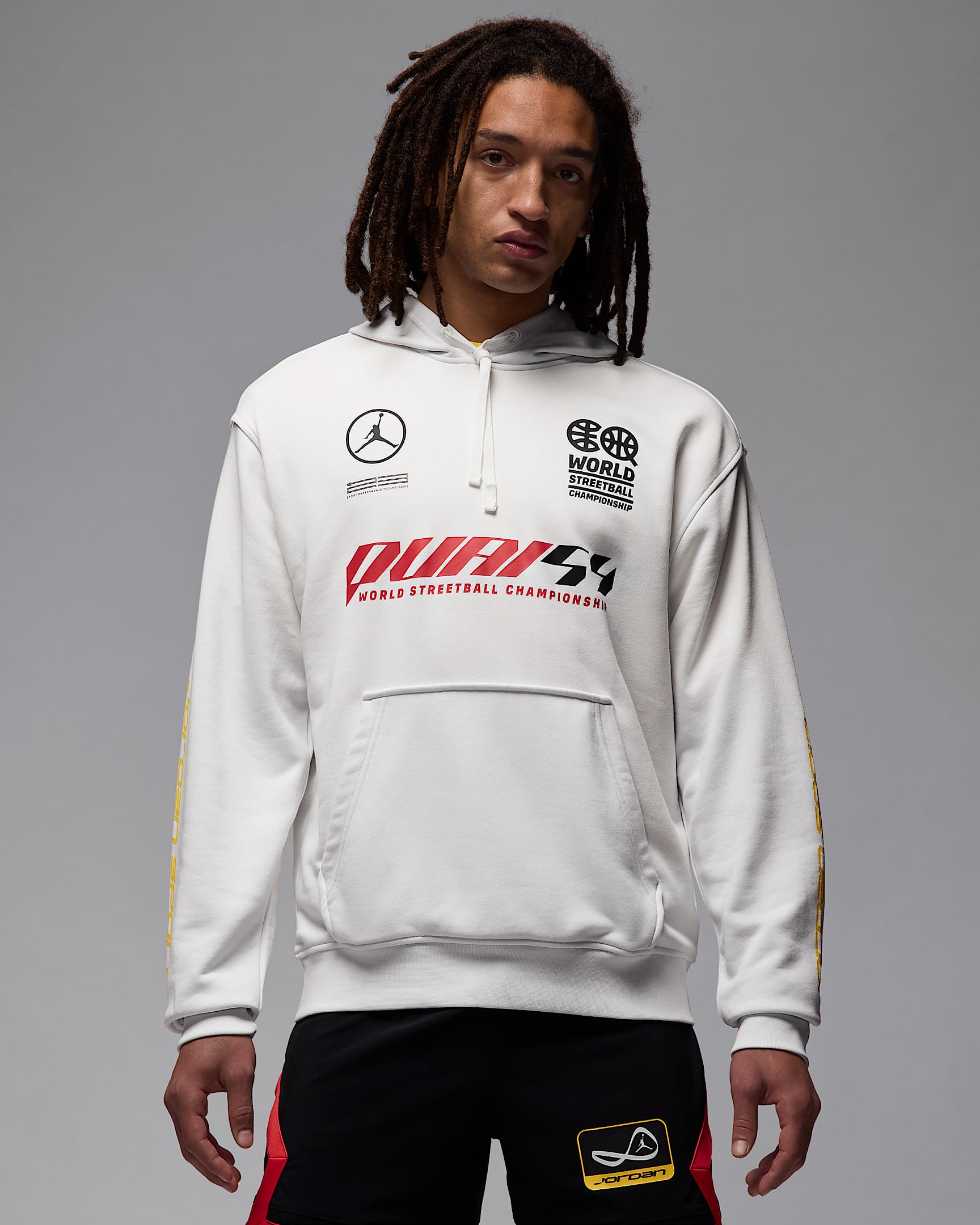 Sweat à capuche Dri-FIT Jordan Sport Crossover Quai 54 pour homme - Summit White/Noir