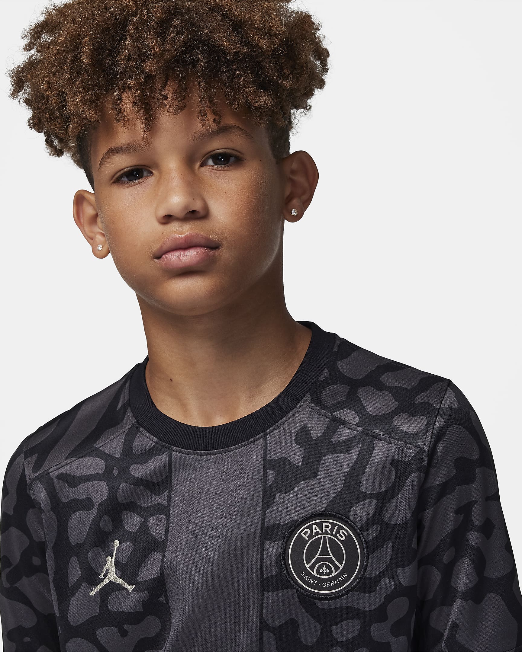 Paris Saint-Germain 2023/24 Stadium Third Jordan Dri-FIT Fußballtrikot für ältere Kinder - Anthracite/Schwarz/Stone