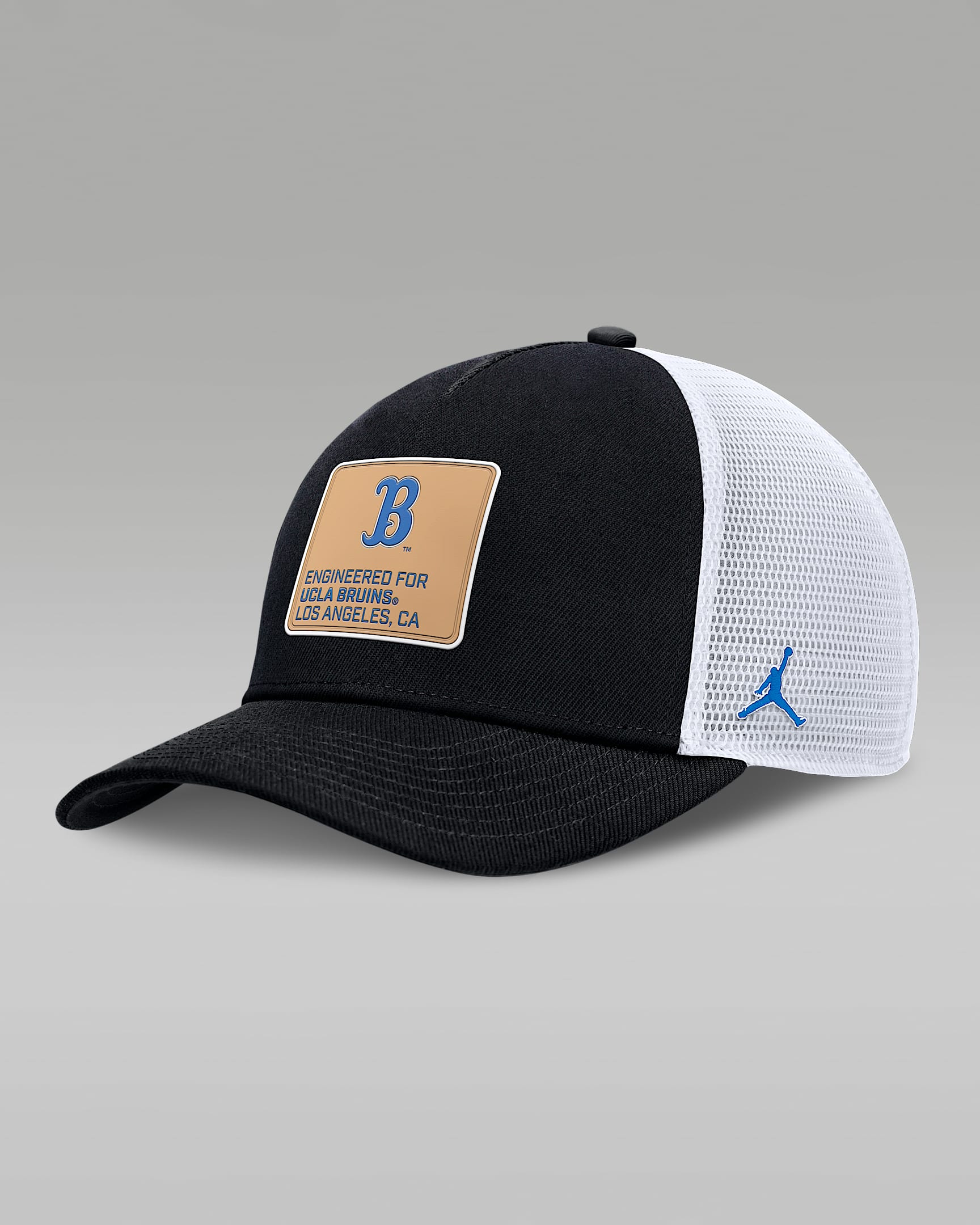 UCLA On-Field Rise Engineered Men's Jordan Brand College Trucker Adjustable Hat - Black