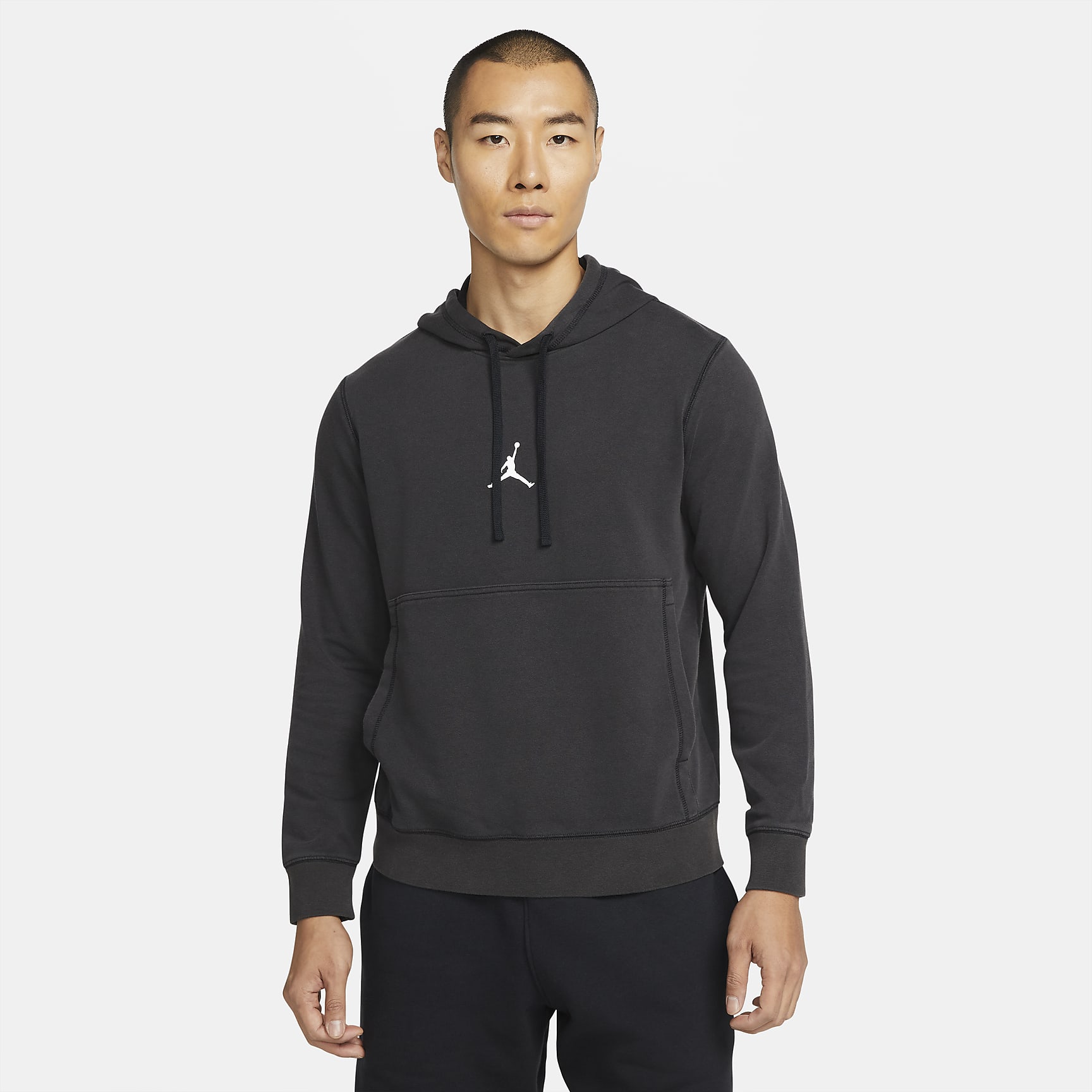 Jordan Dri-FIT Air Men's Fleece Pullover Hoodie - Black/White