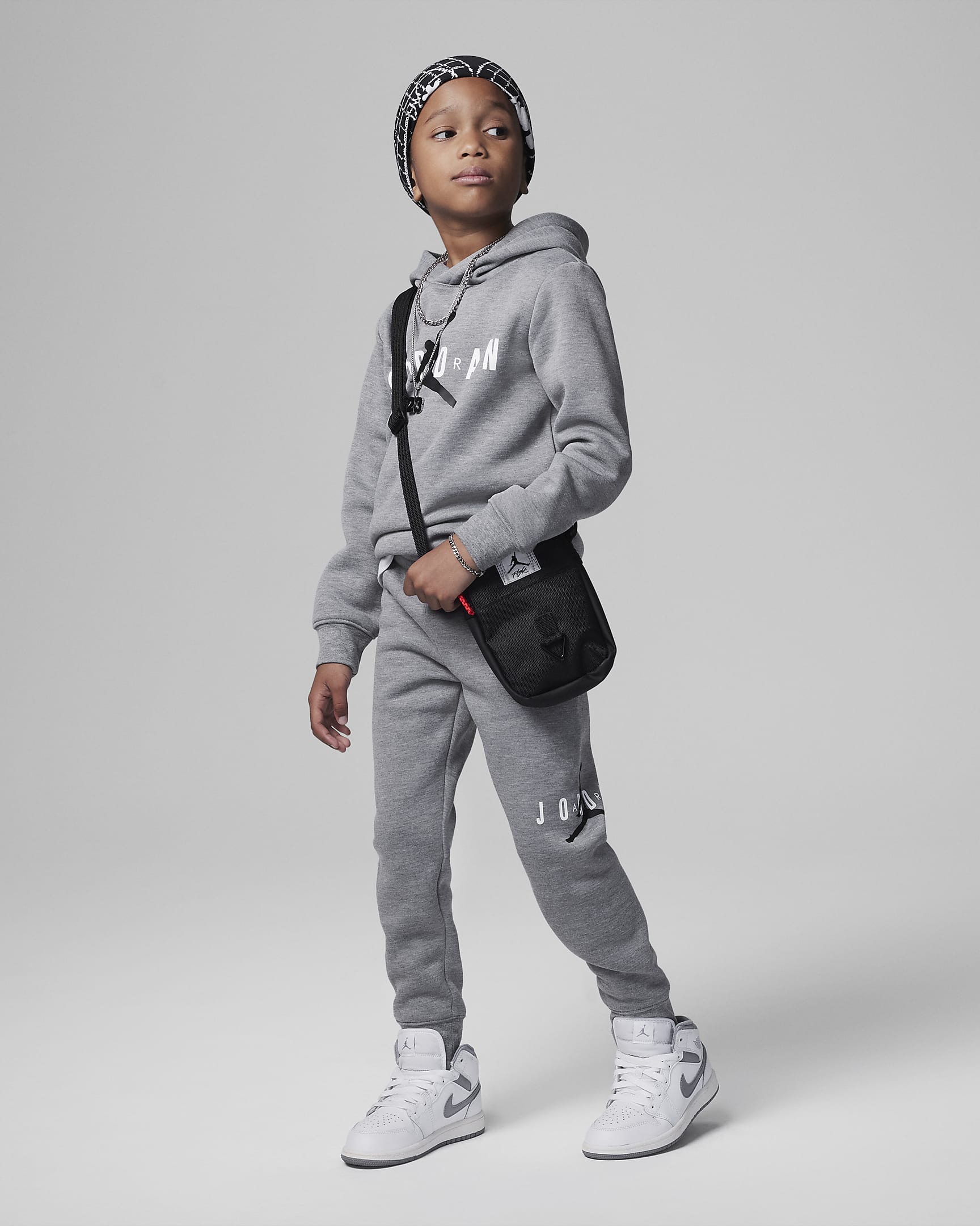 Jordan Sustainable Pullover Hoodie Set zweiteiliges Set für jüngere Kinder - Carbon Heather