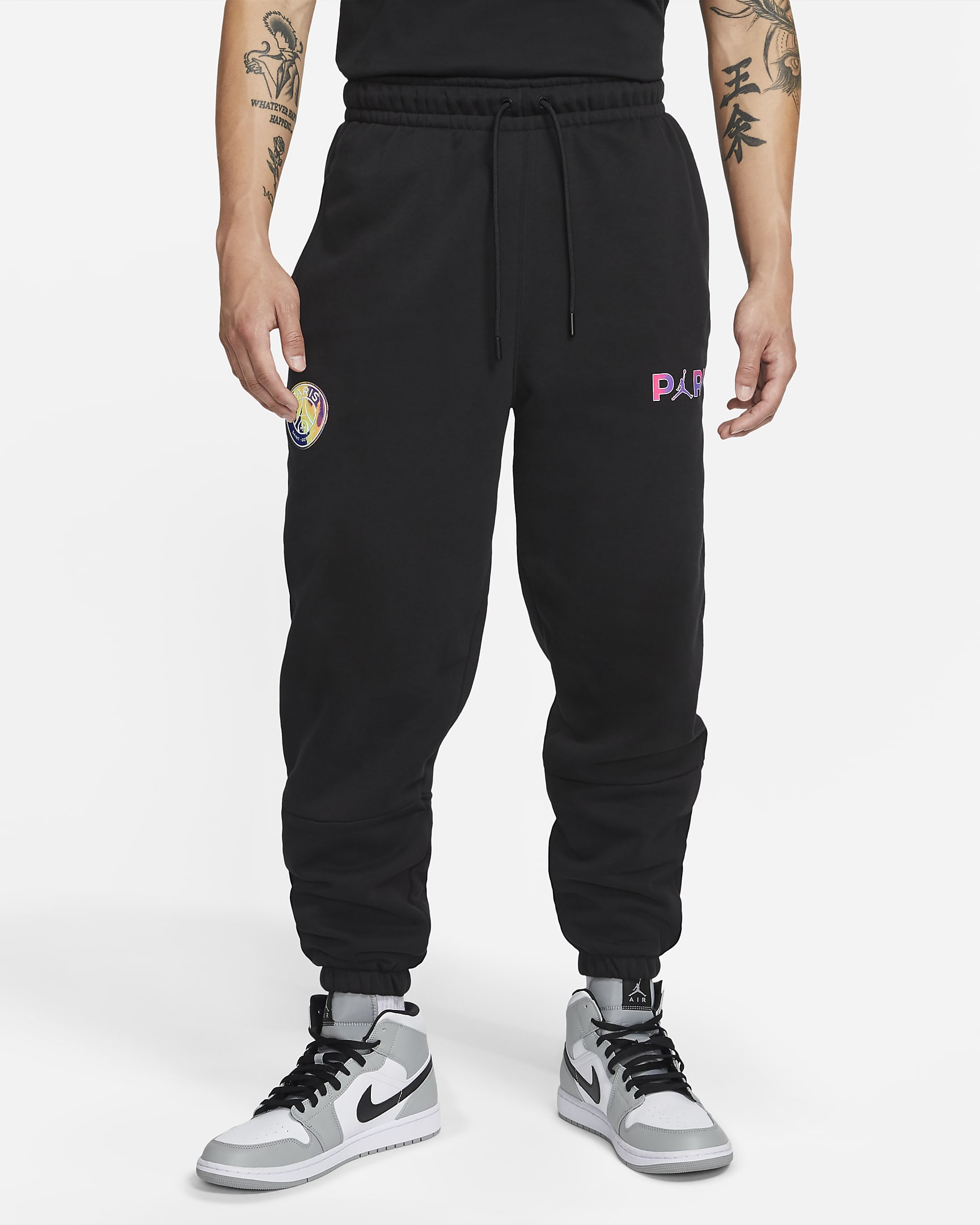 Paris Saint-Germain Men's Fleece Pants - Black/Psychic Purple