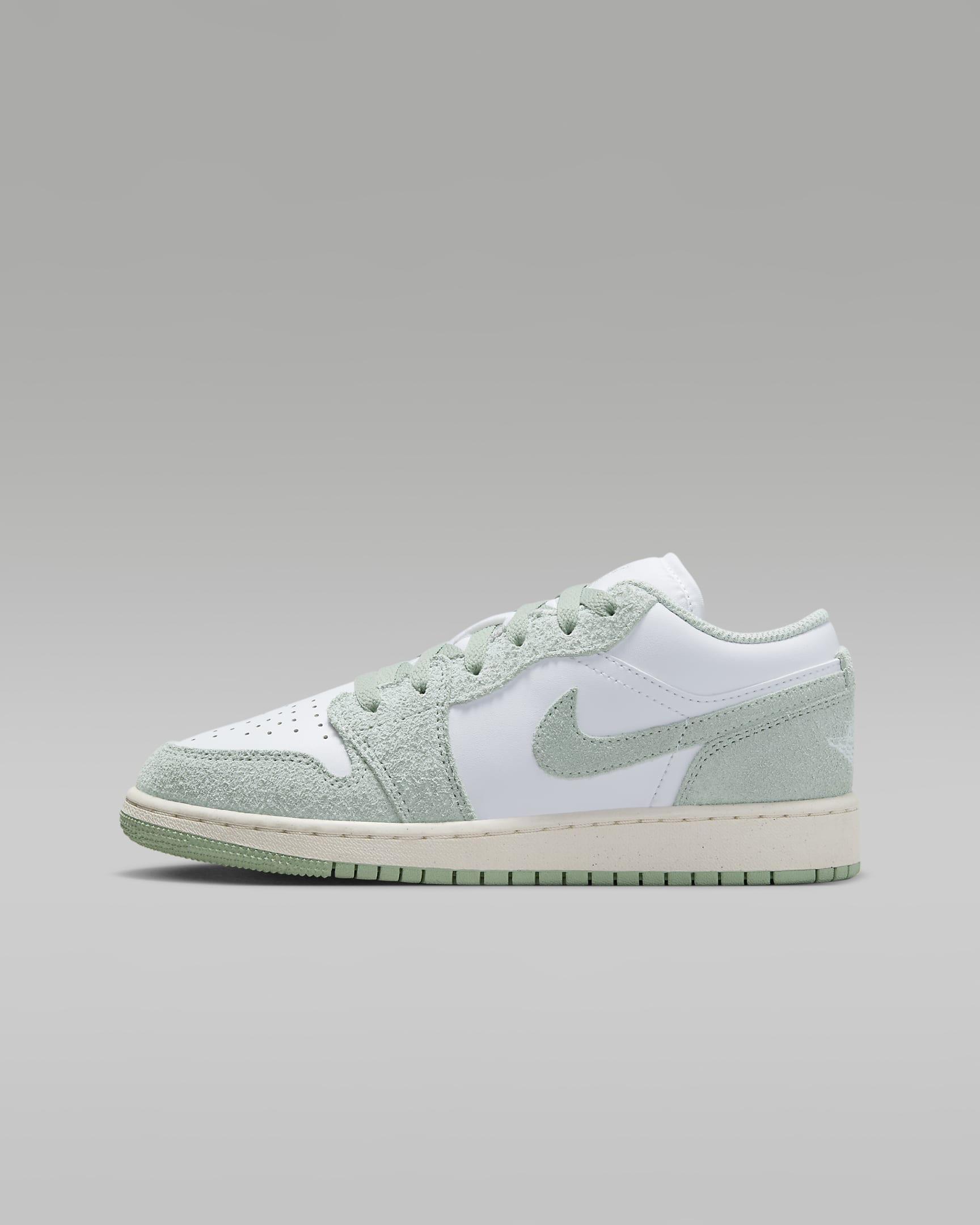 Air Jordan 1 Low SE Schuh für ältere Kinder - Weiß/Sail/Seafoam