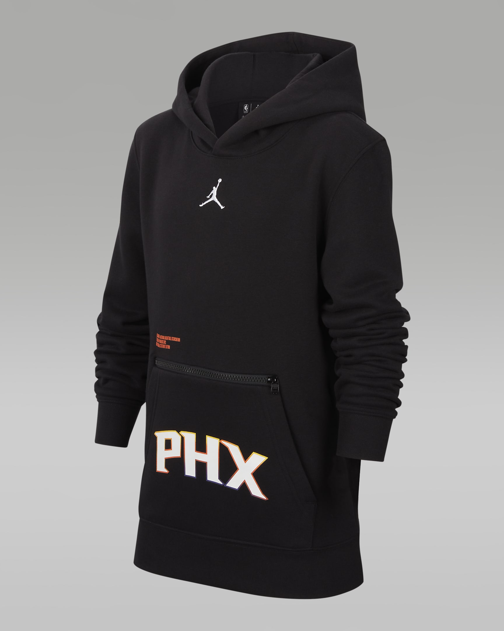 Phoenix Suns Courtside Statement Edition Big Kids' Jordan NBA Fleece Pullover Hoodie - Black
